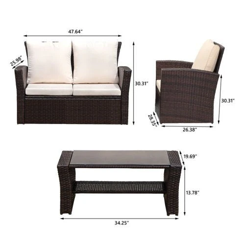 4-Pieces Outdoor Patio Set - Image 3