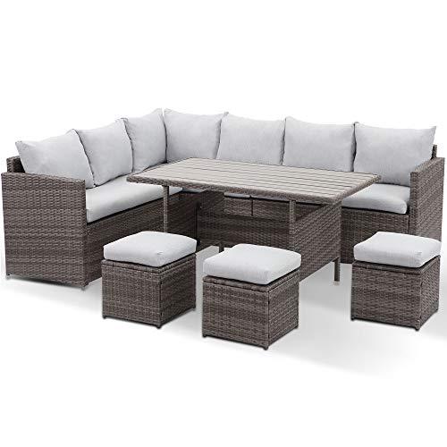 7-Pieces Outdoor Dining Sectional Sofa Set - Image 3