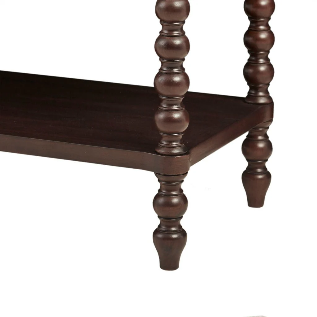 Accent Chest with Double Drawer, Lower Shelf and Turned Legs - Image 6