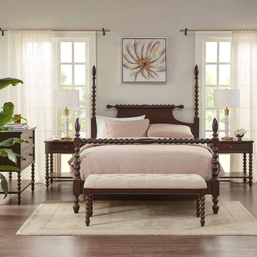 Accent Chest with Double Drawer, Lower Shelf and Turned Legs - Image 7