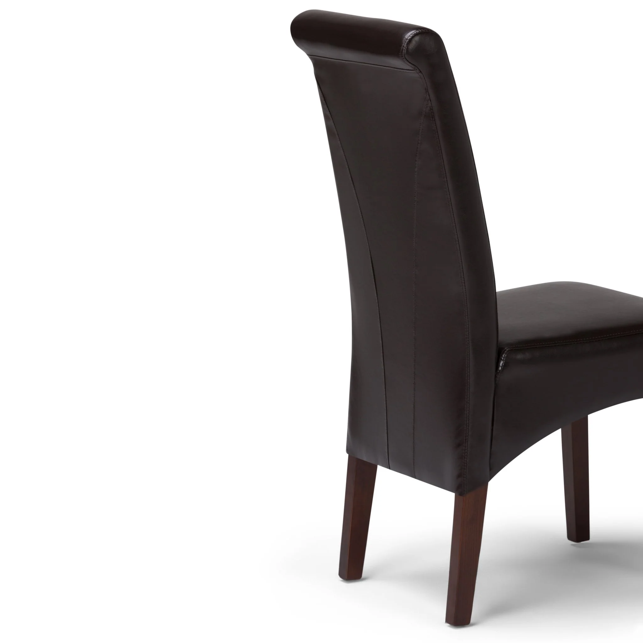 Aegis Faux Leather Dining Chair with Curved Top Detail, Set of 2 - Image 18