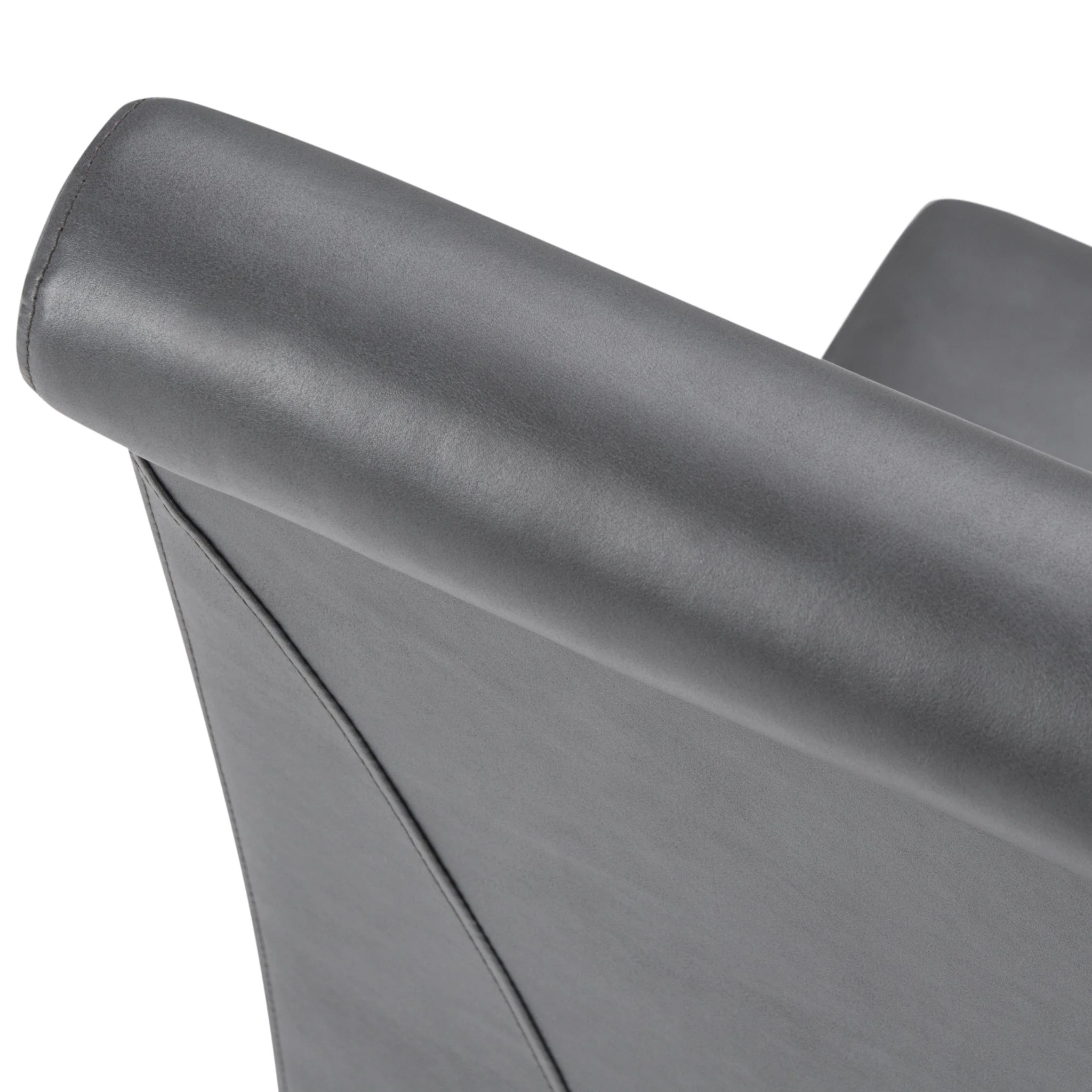 Aegis Faux Leather Dining Chair with Curved Top Detail, Set of 2 - Image 4