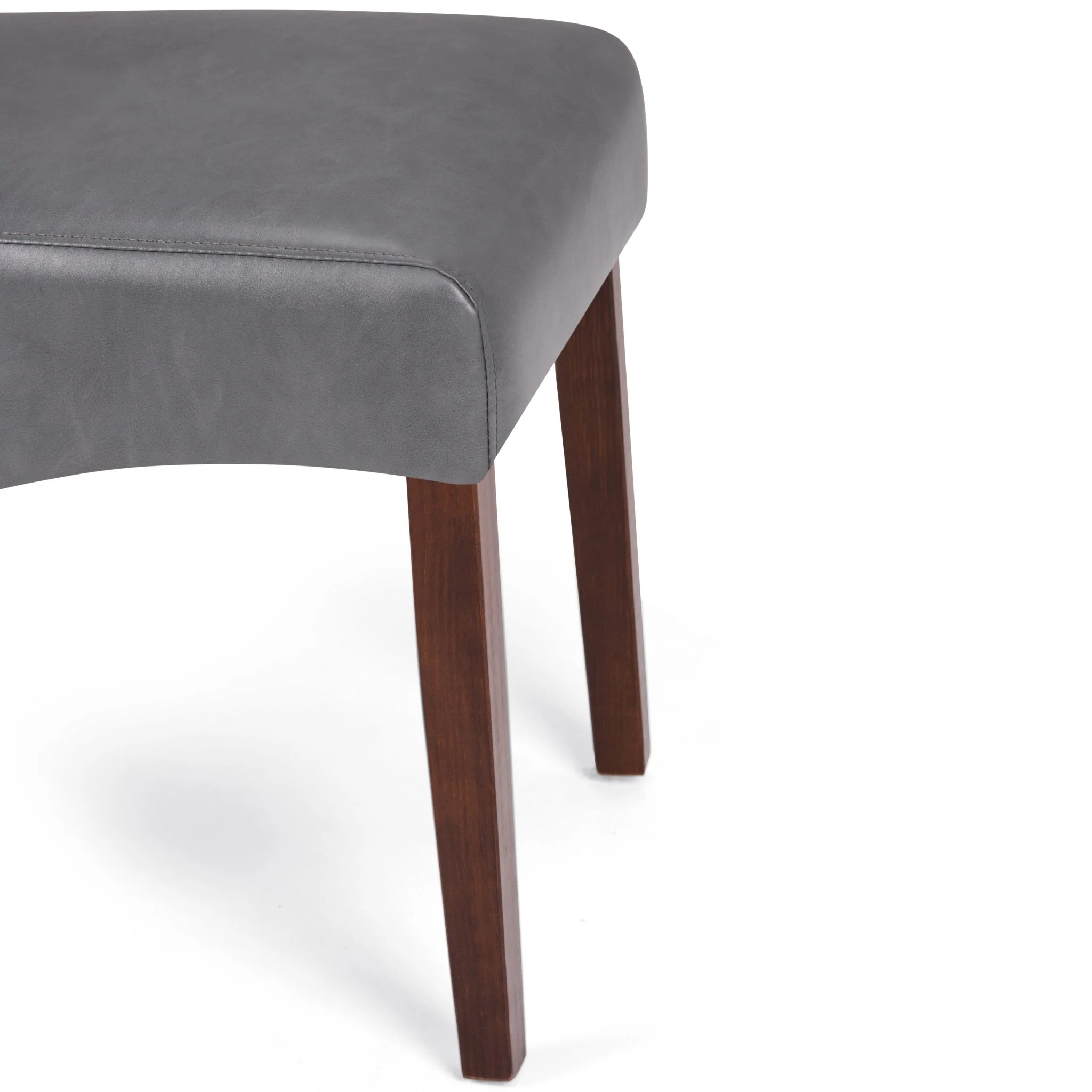 Aegis Faux Leather Dining Chair with Curved Top Detail, Set of 2 - Image 5