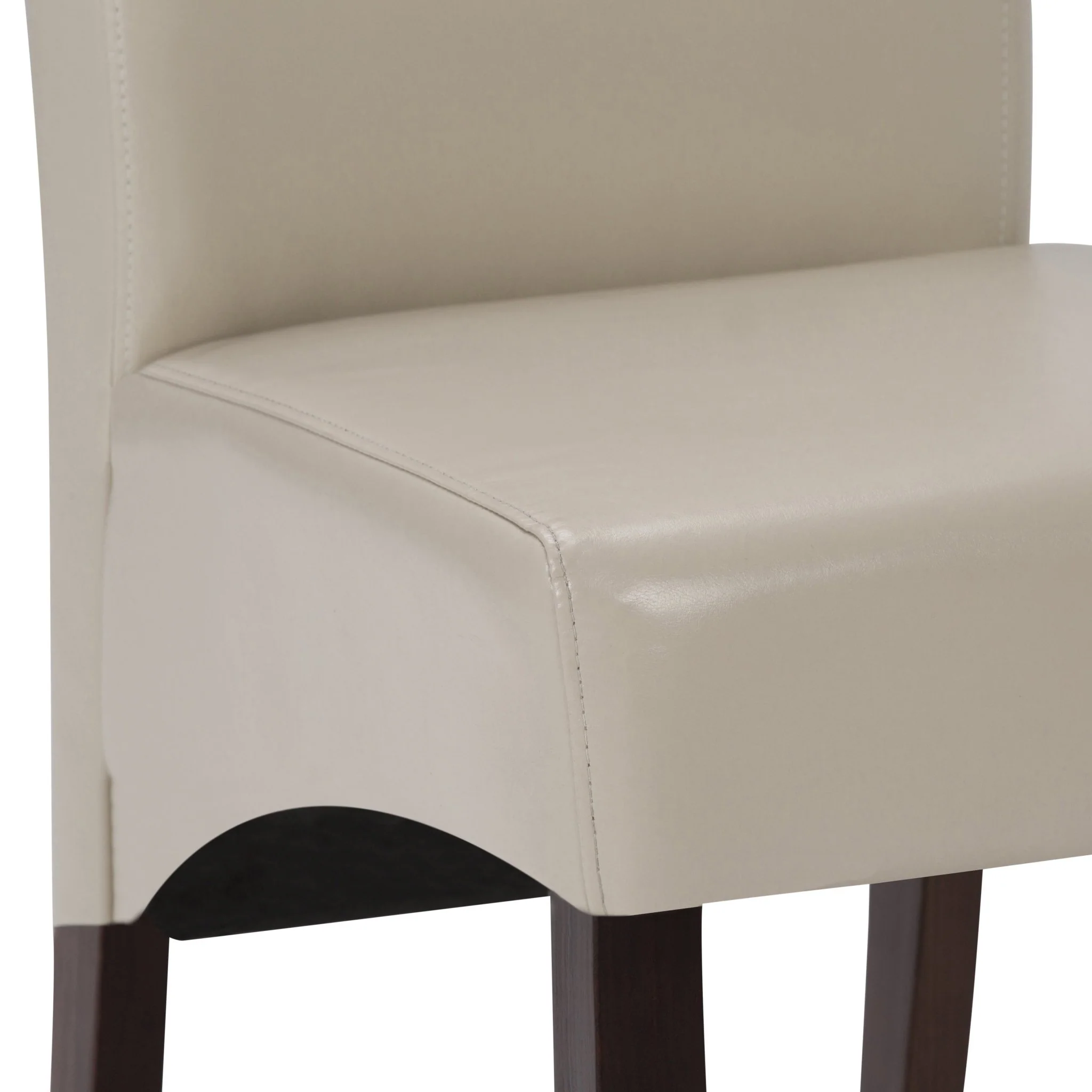 Aegis Faux Leather Dining Chair with Curved Top Detail, Set of 2 - Image 8