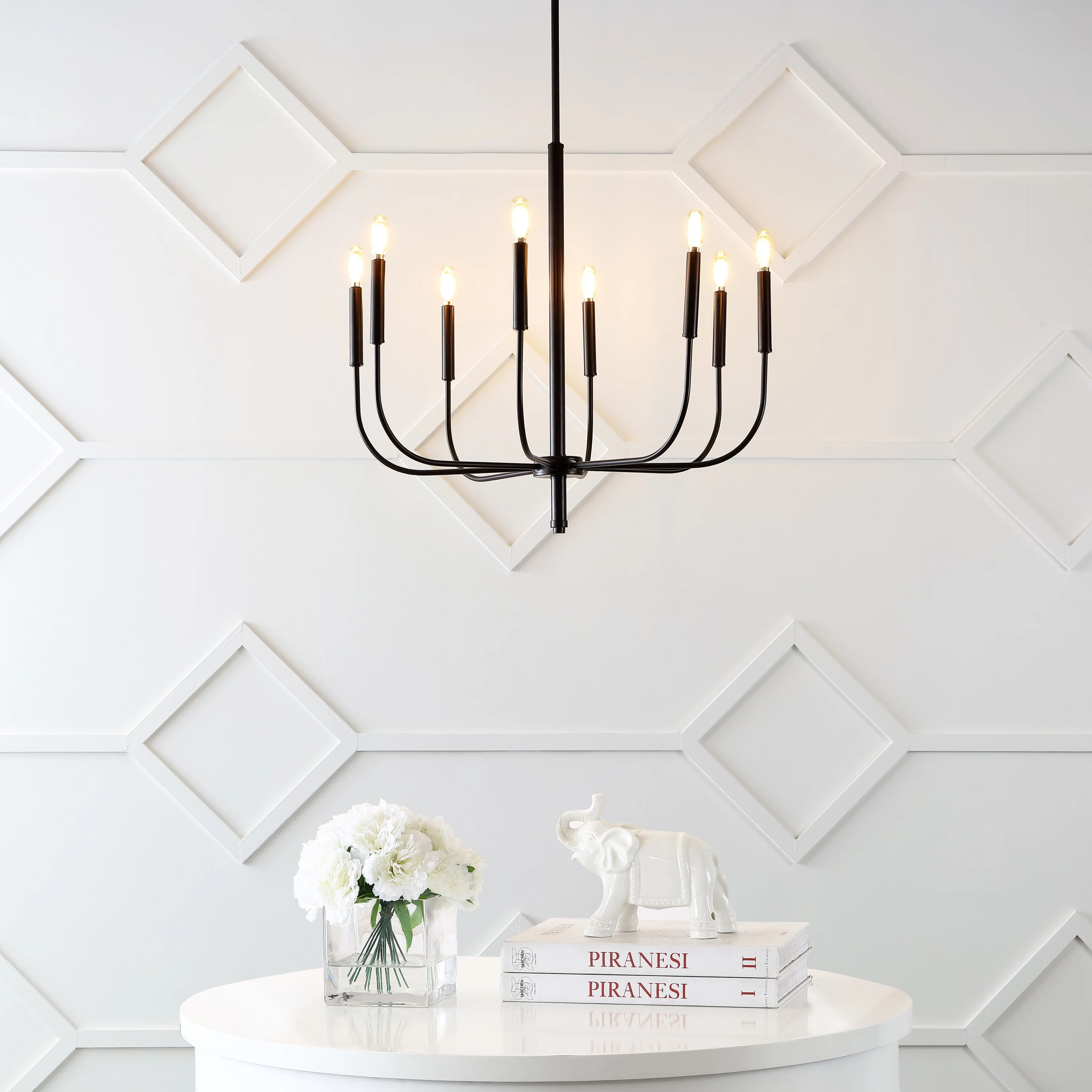 Amoros 8-Light Modern Mid-Century Iron LED Chandelier - Image 13