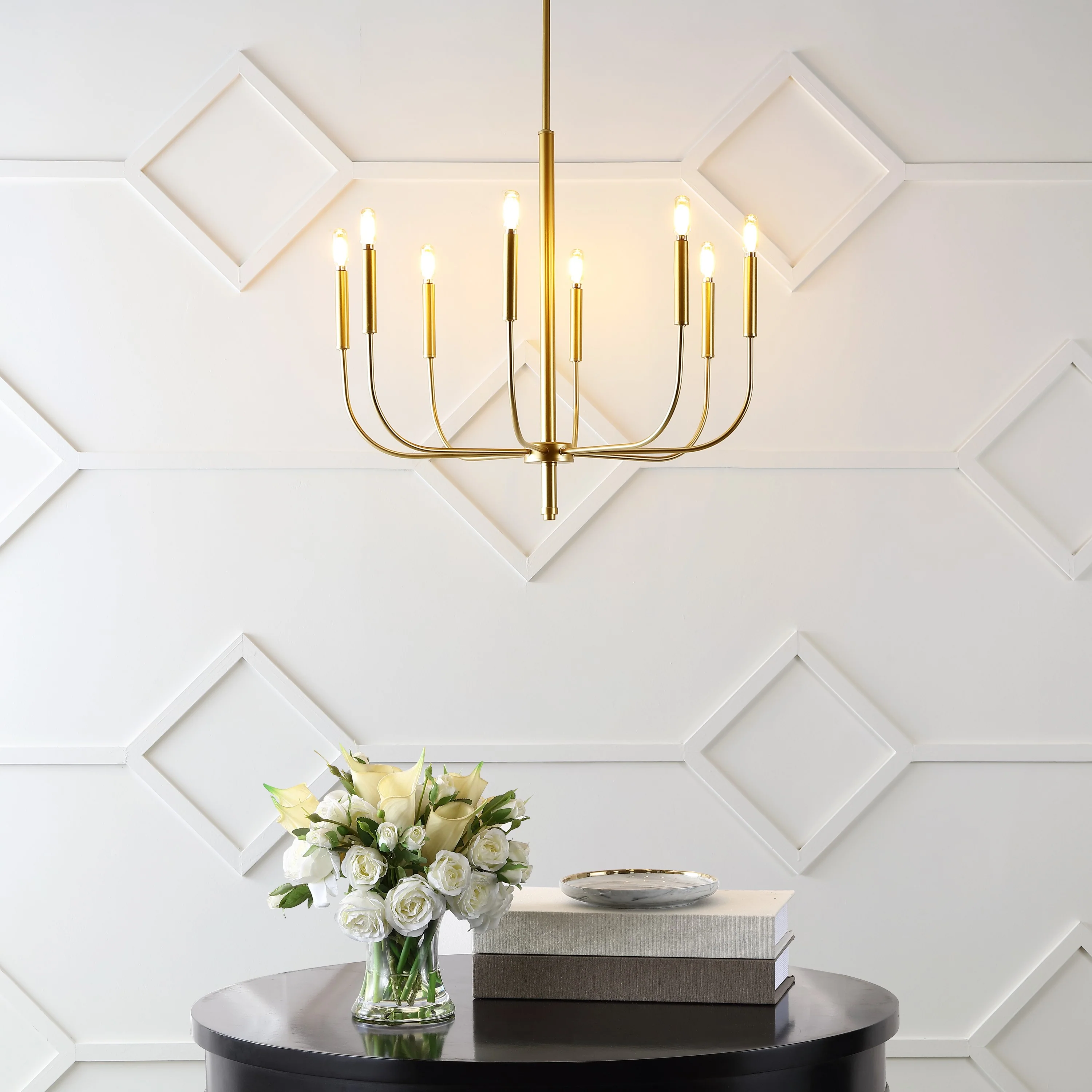 Amoros 8-Light Modern Mid-Century Iron LED Chandelier - Image 5