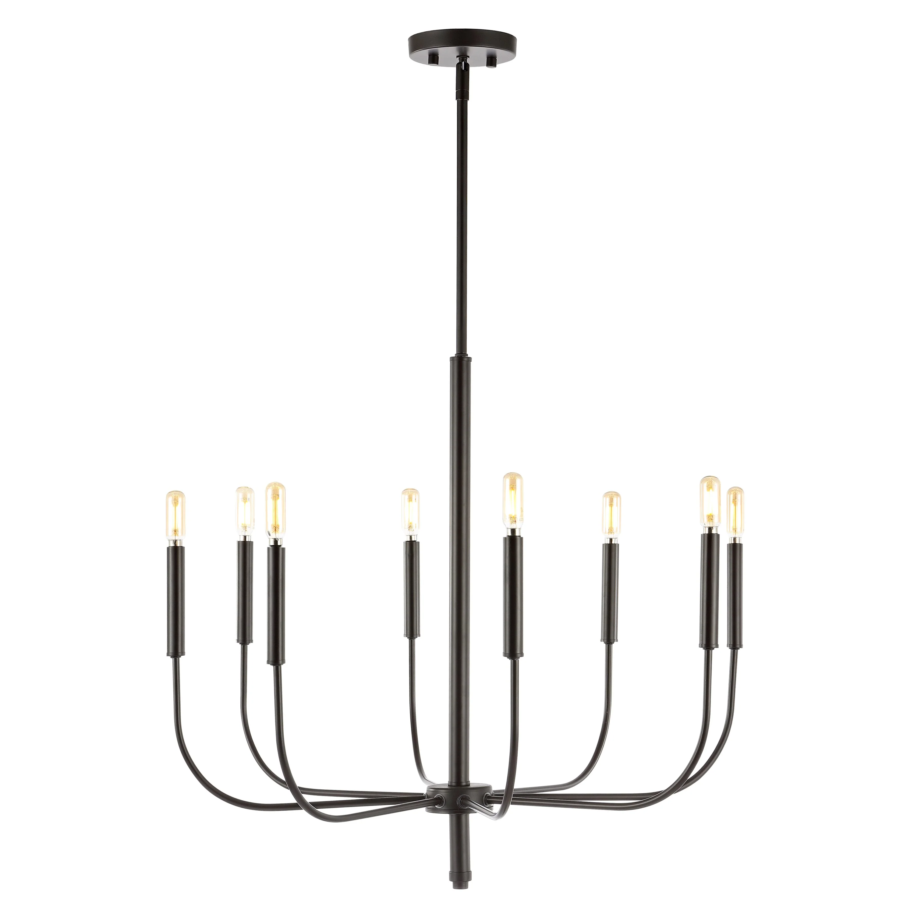 Amoros 8-Light Modern Mid-Century Iron LED Chandelier - Image 9
