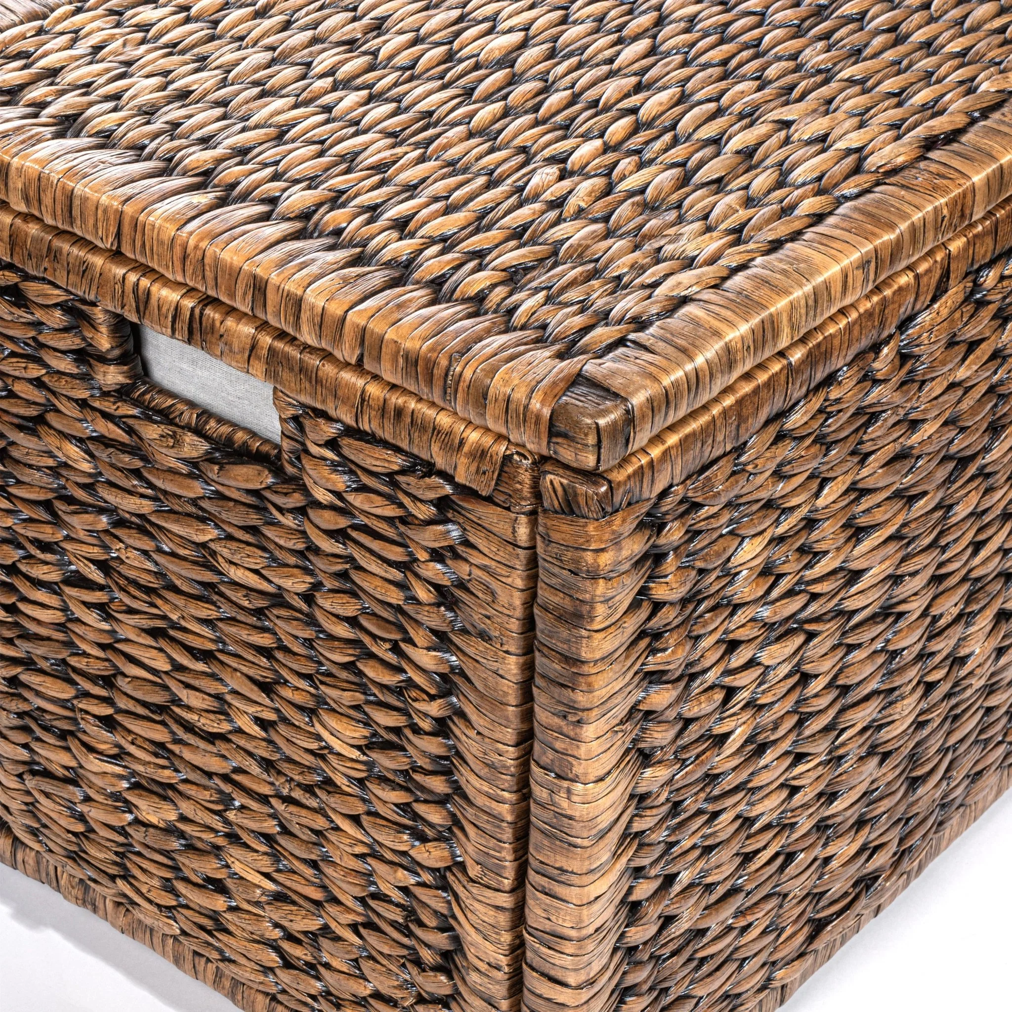 Anada 30" Handwoven Wicker Weave Storage Trunk - Image 10