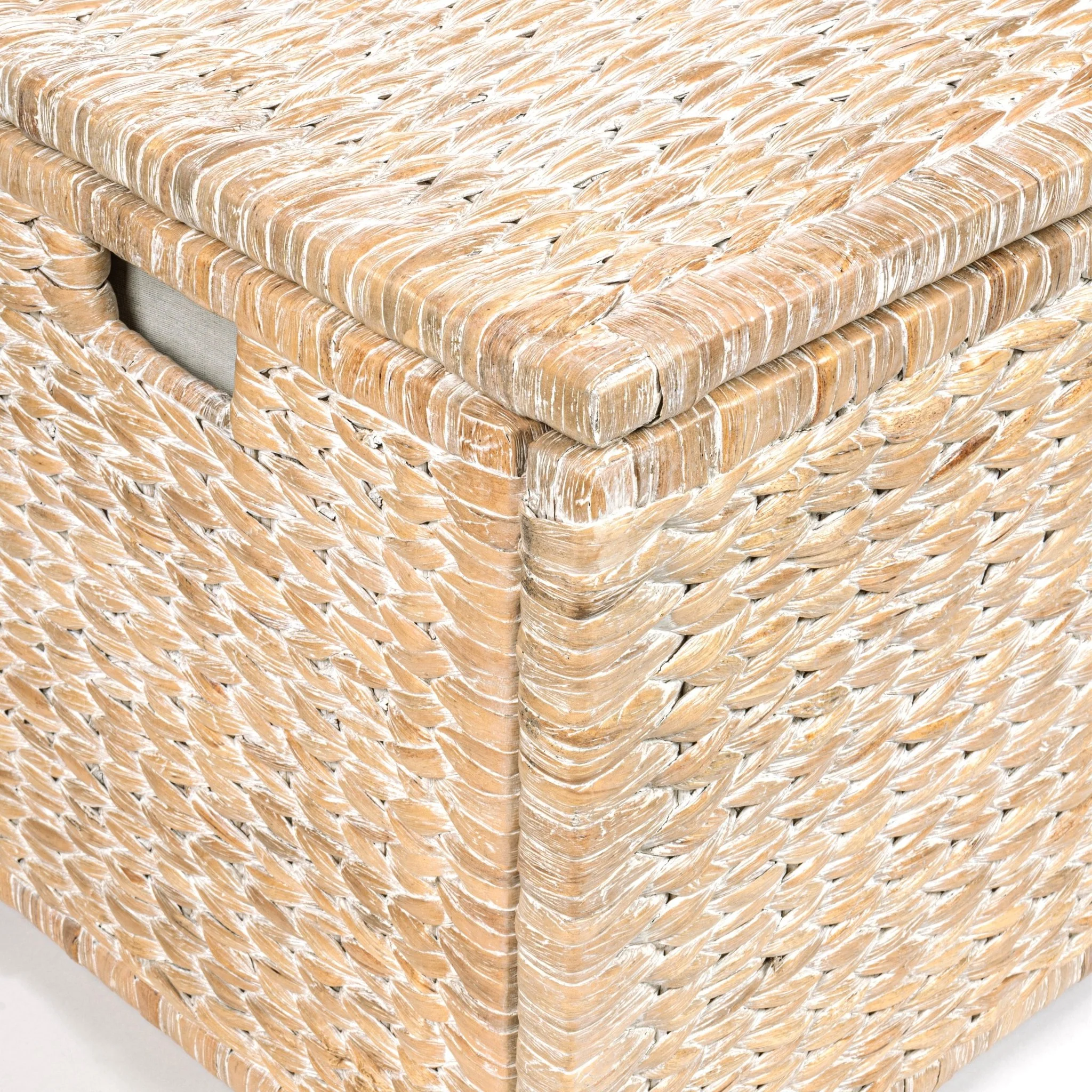 Anada 30" Handwoven Wicker Weave Storage Trunk - Image 4