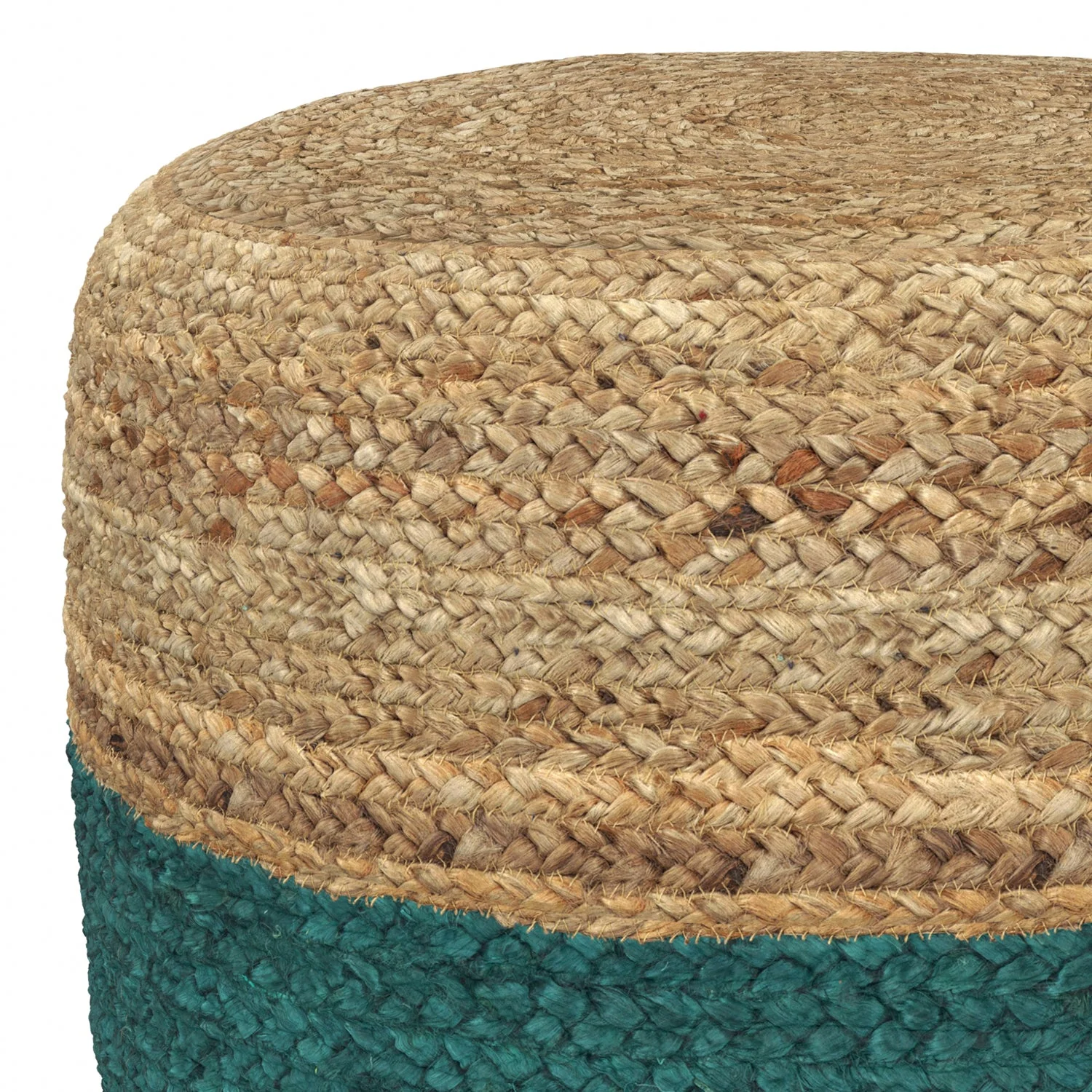 Blissara Multi-functional Round Pouf with Braided Jute - Image 12