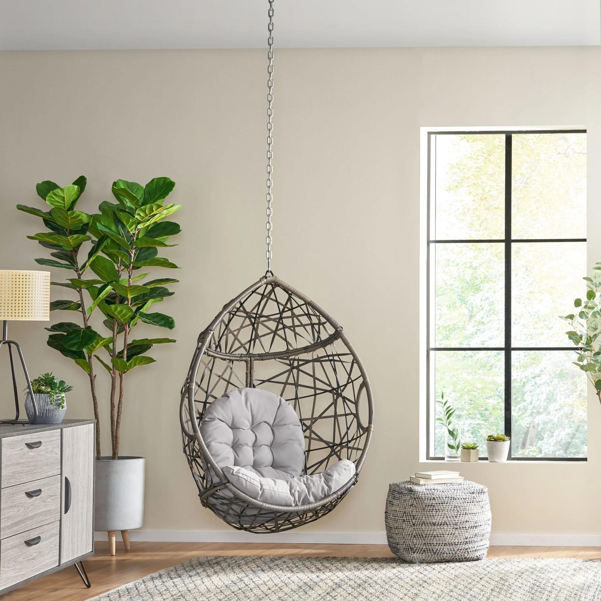 Celestia Outdoor Hanging Chair with 8ft Chain and Egg Shape - Image 24