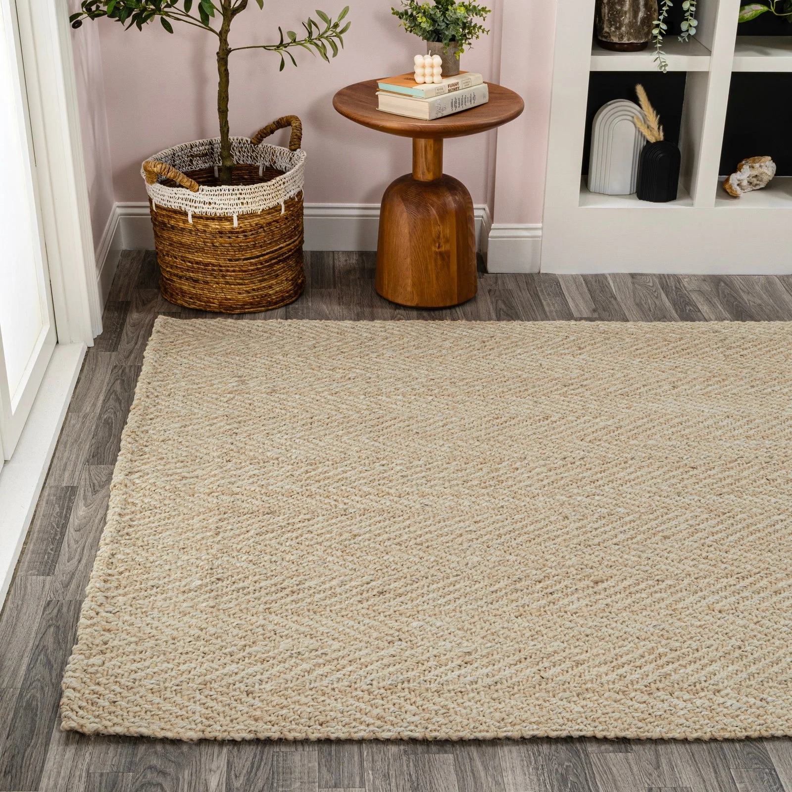 Espina Hand Woven Herringbone Chunky Jute Area Rug - Image 13