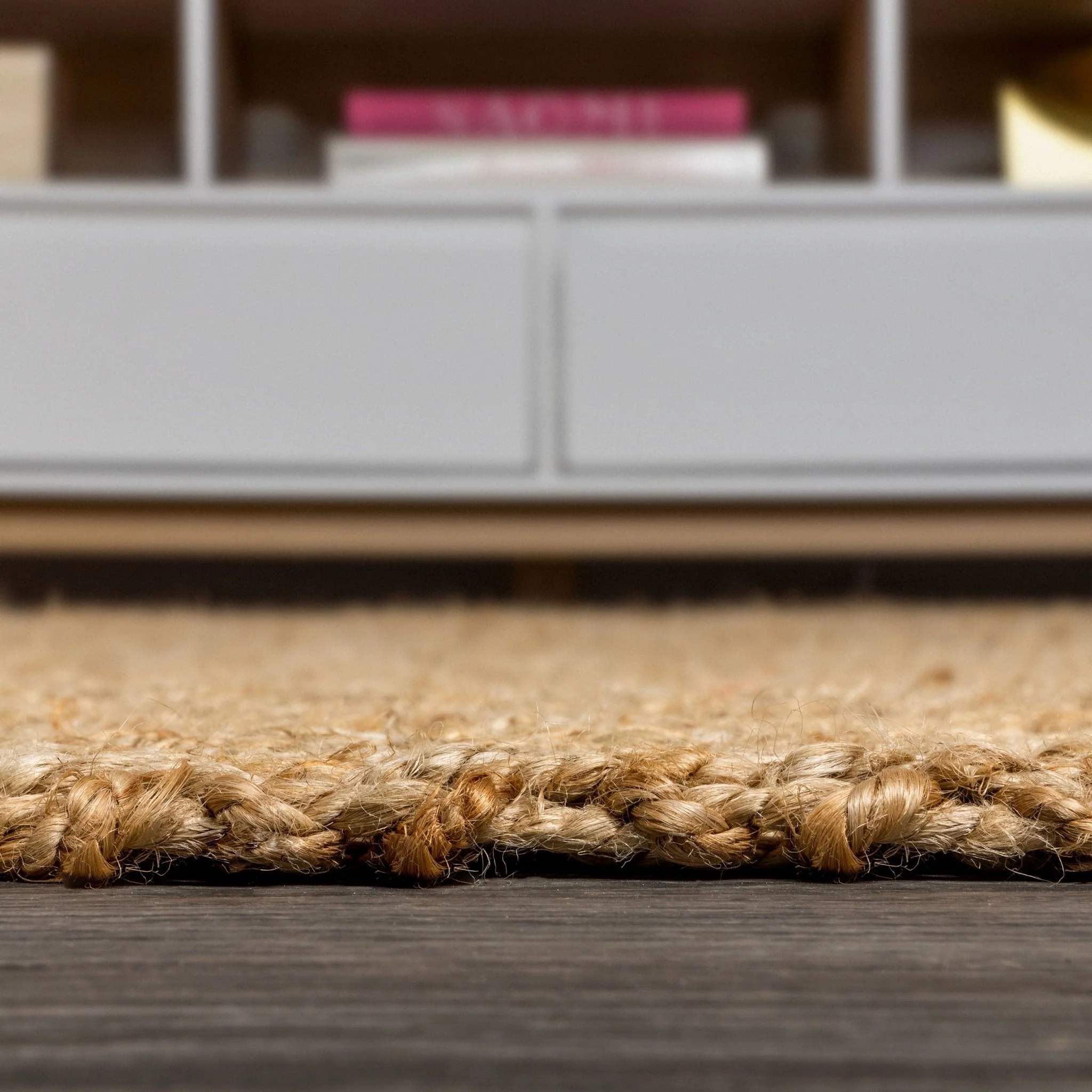 Espina Hand Woven Herringbone Chunky Jute Area Rug - Image 6