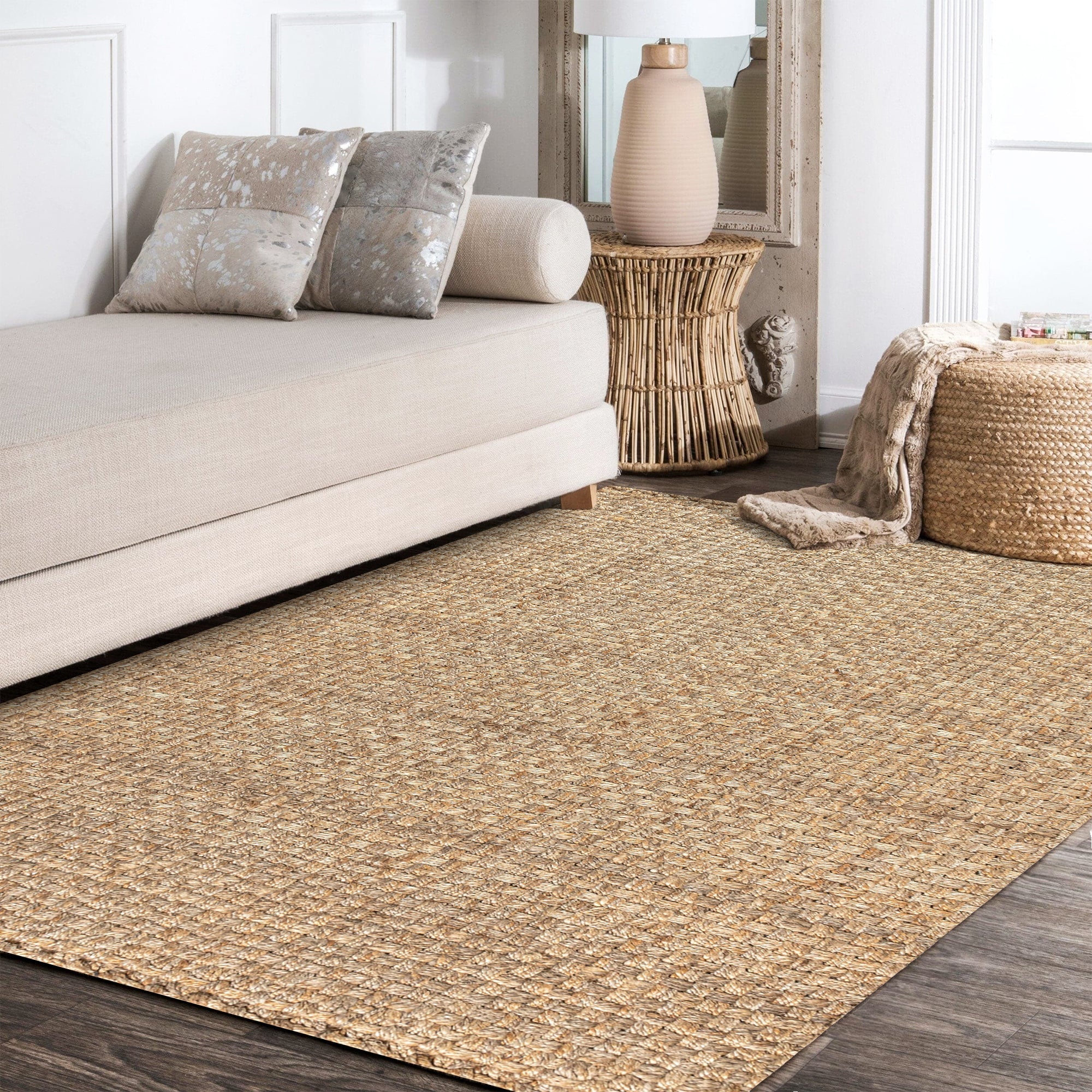 Estera Hand Woven Boucle Chunky Jute Area Rug - Image 7