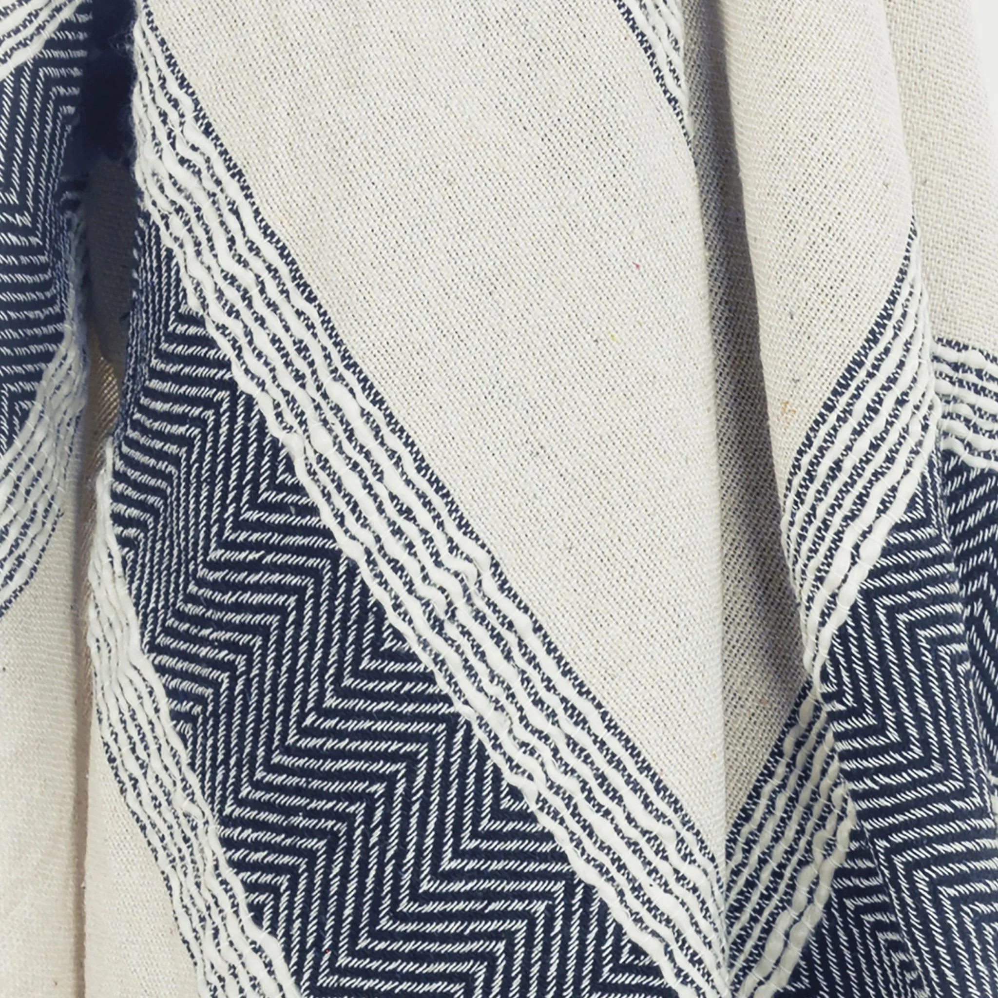 Hand loomed Stripe And Chevron 90% Cotton, 10% Acrylic Throw - Image 13