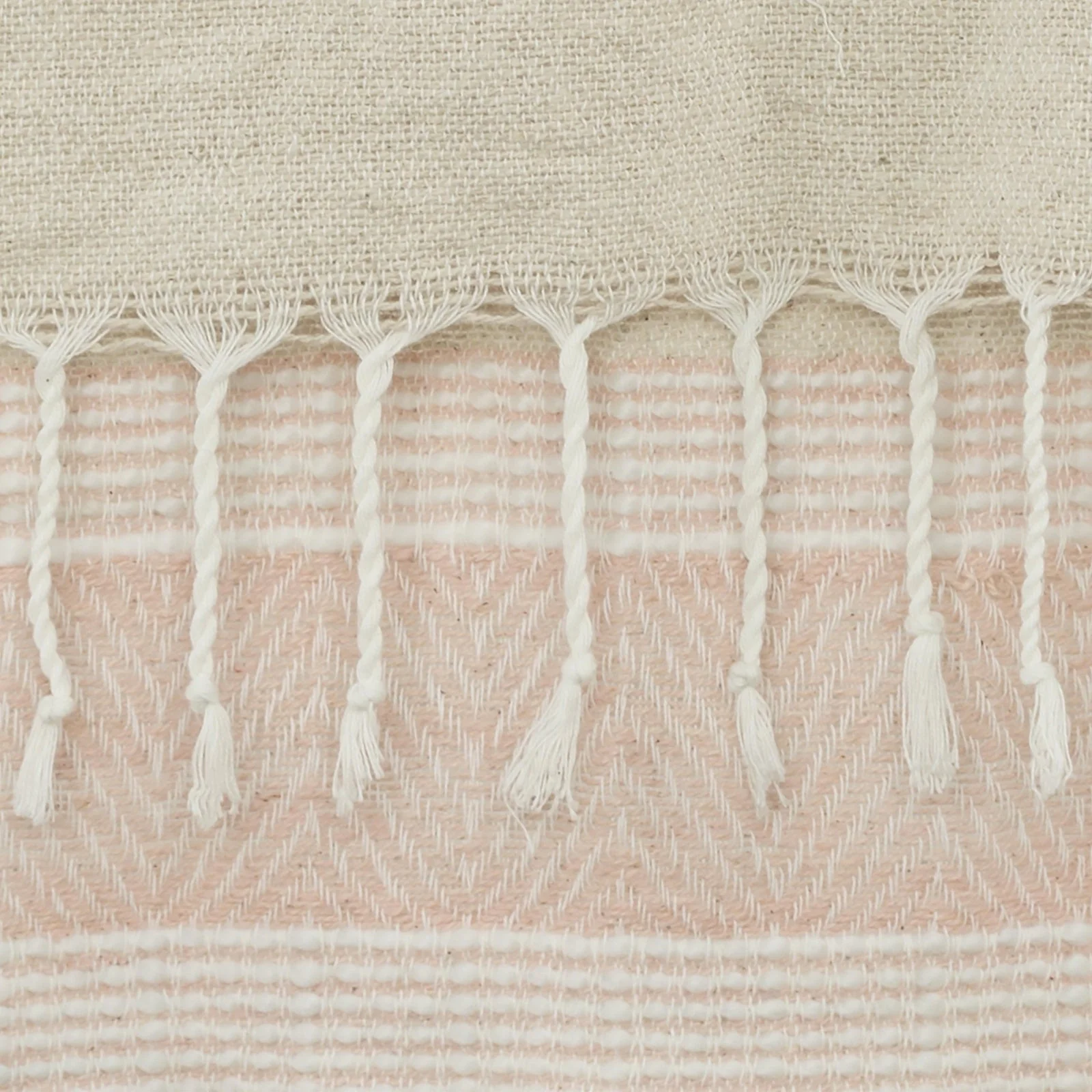 Hand loomed Stripe And Chevron 90% Cotton, 10% Acrylic Throw - Image 19