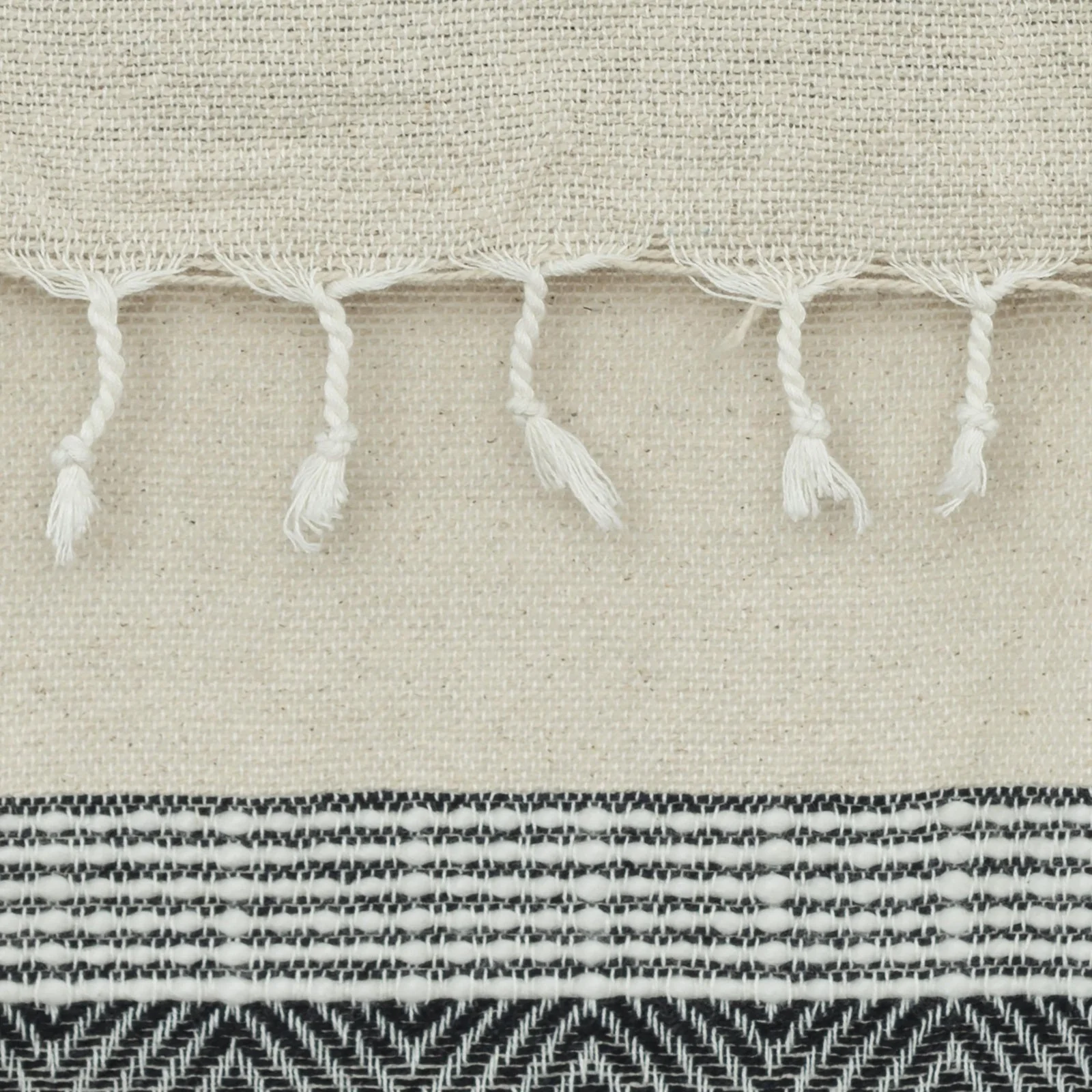 Hand loomed Stripe And Chevron 90% Cotton, 10% Acrylic Throw - Image 24