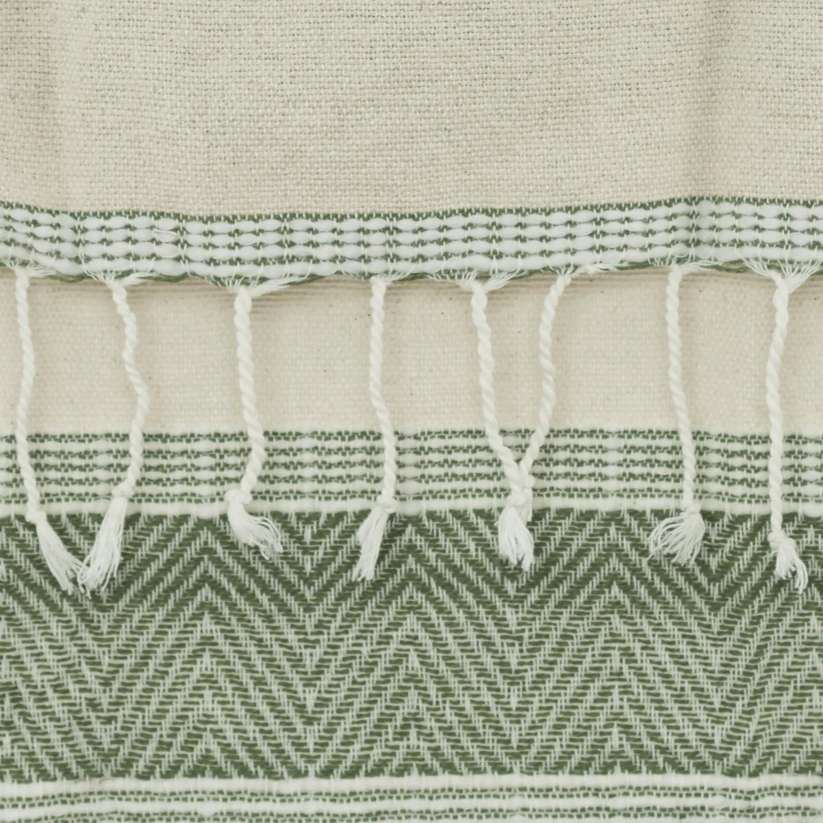 Hand loomed Stripe And Chevron 90% Cotton, 10% Acrylic Throw - Image 6