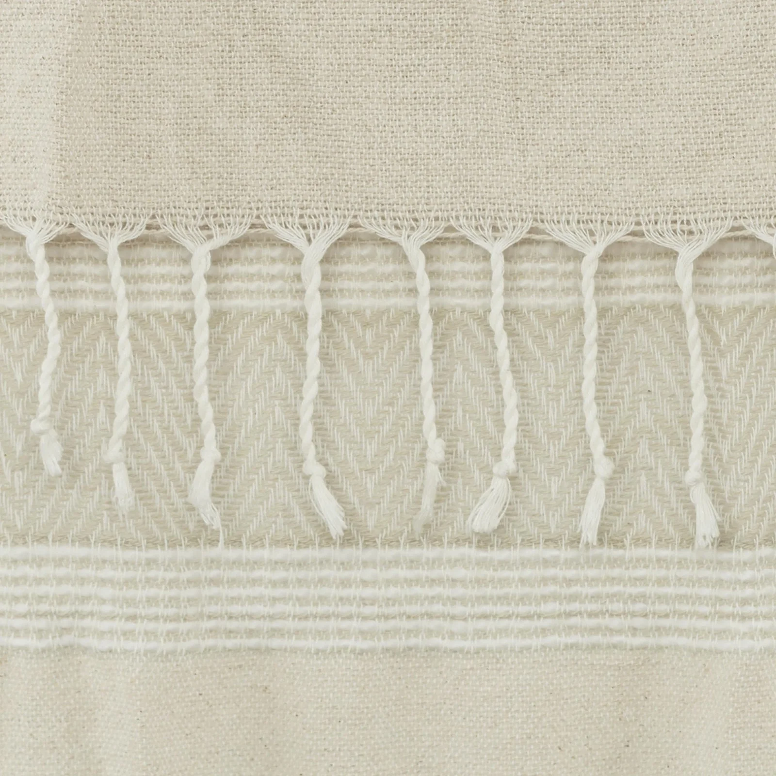 Hand loomed Stripe And Chevron 90% Cotton, 10% Acrylic Throw - Image 9