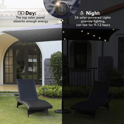 Hunter 6.5 ft. x 10 ft Patio LED Umbrella - Image 3
