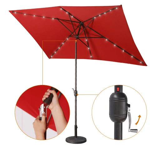 Hunter 6.5 ft. x 10 ft Patio LED Umbrella - Image 6