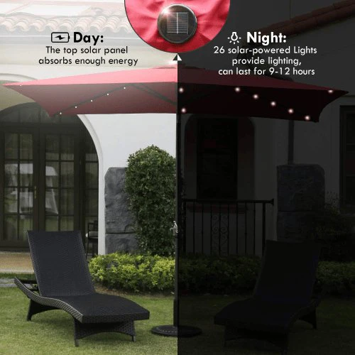 Hunter 6.5 ft. x 10 ft Patio LED Umbrella - Image 7