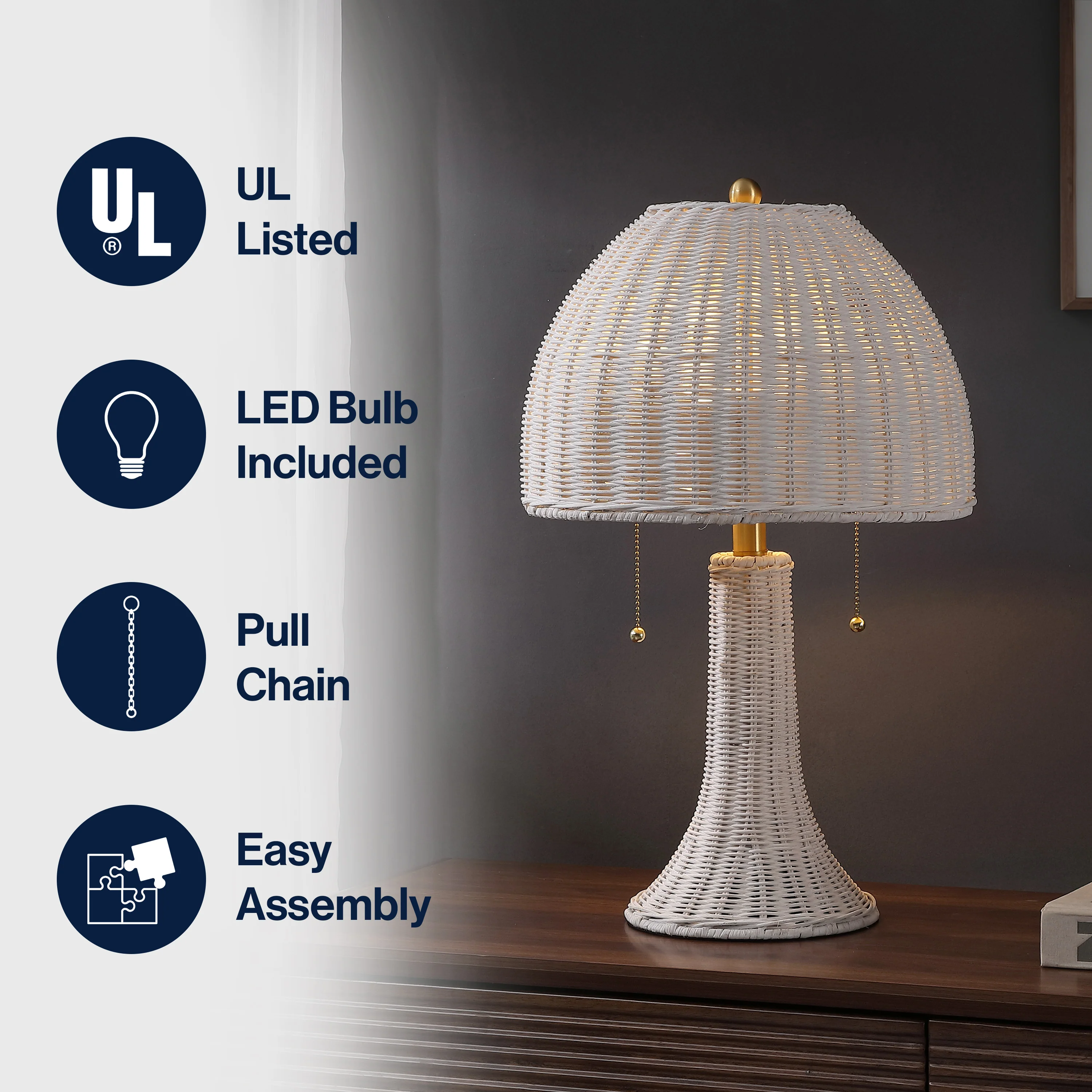 Joanie Bohemian Rustic Iron LED Table Lamp - Image 15