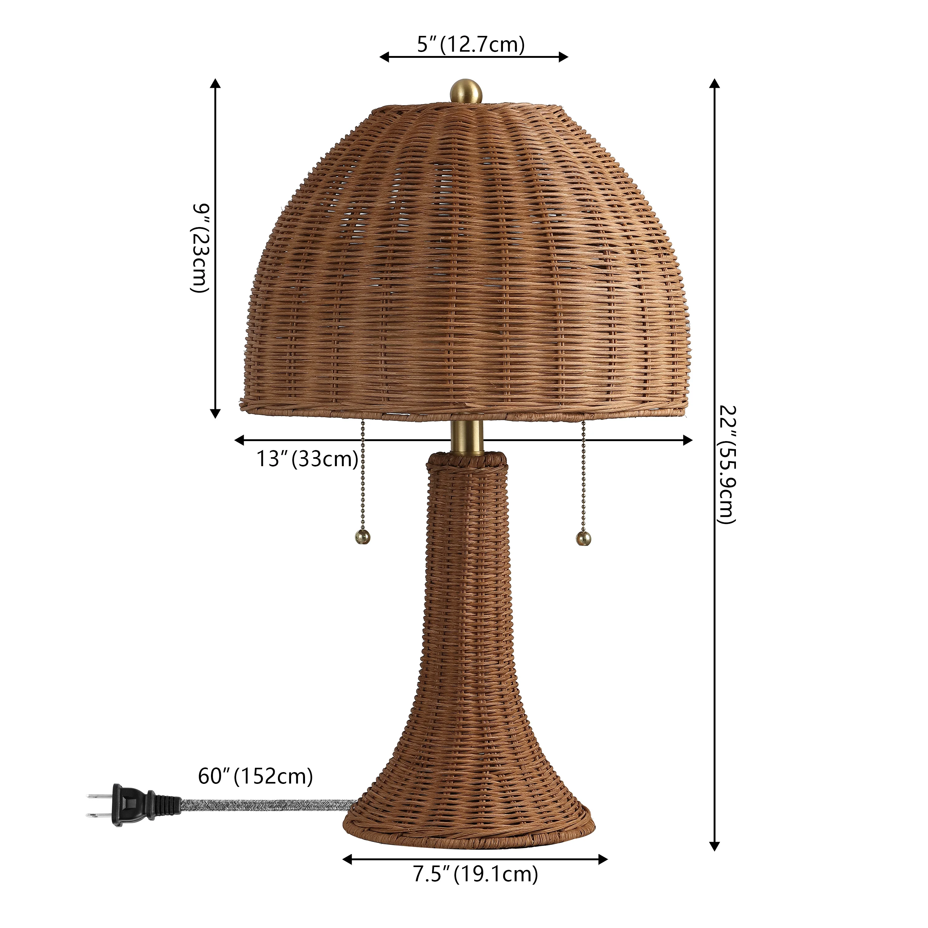 Joanie Bohemian Rustic Iron LED Table Lamp - Image 6