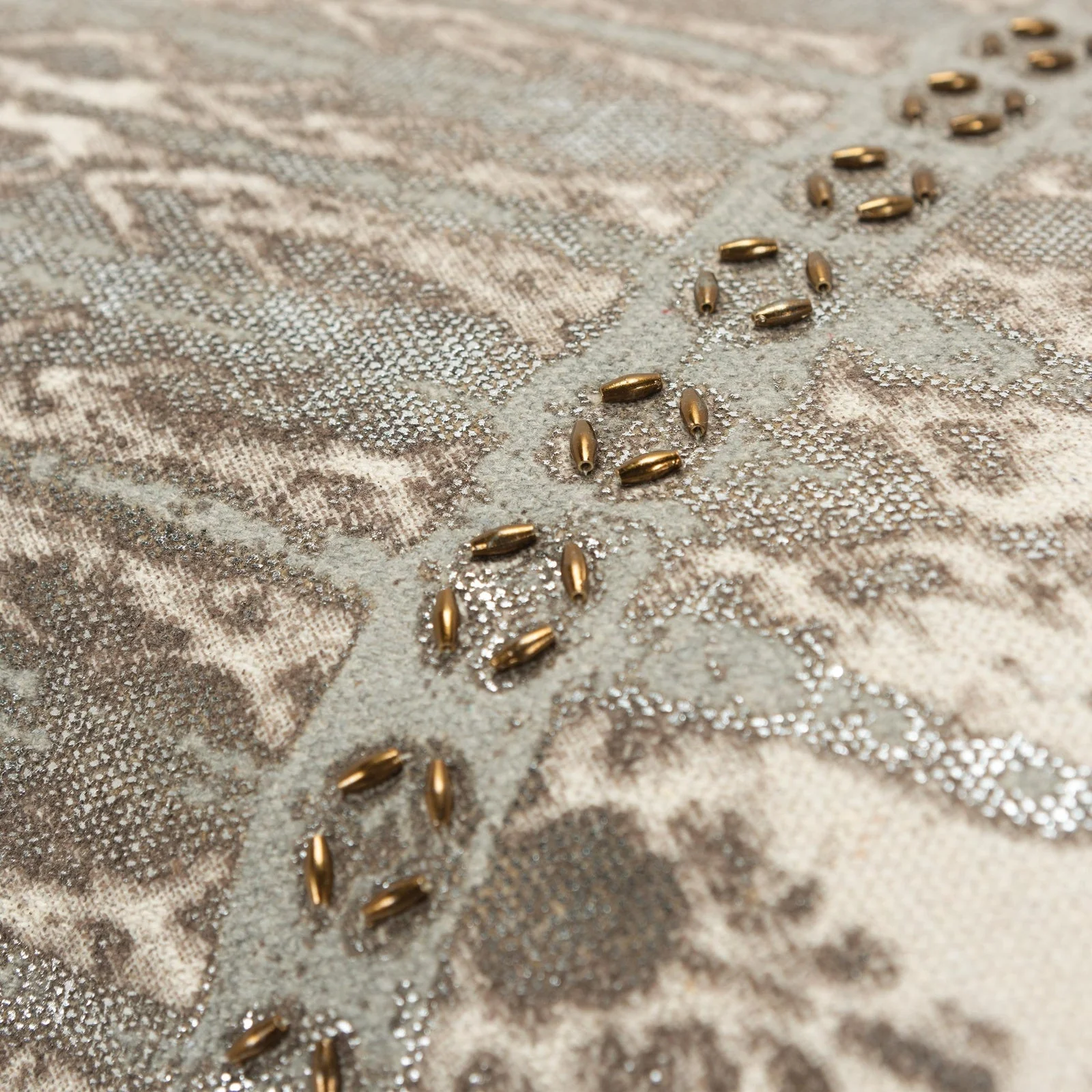 Knife Edge Printed Recycled Cotton Abstract Decorative Throw Pillow - Image 3