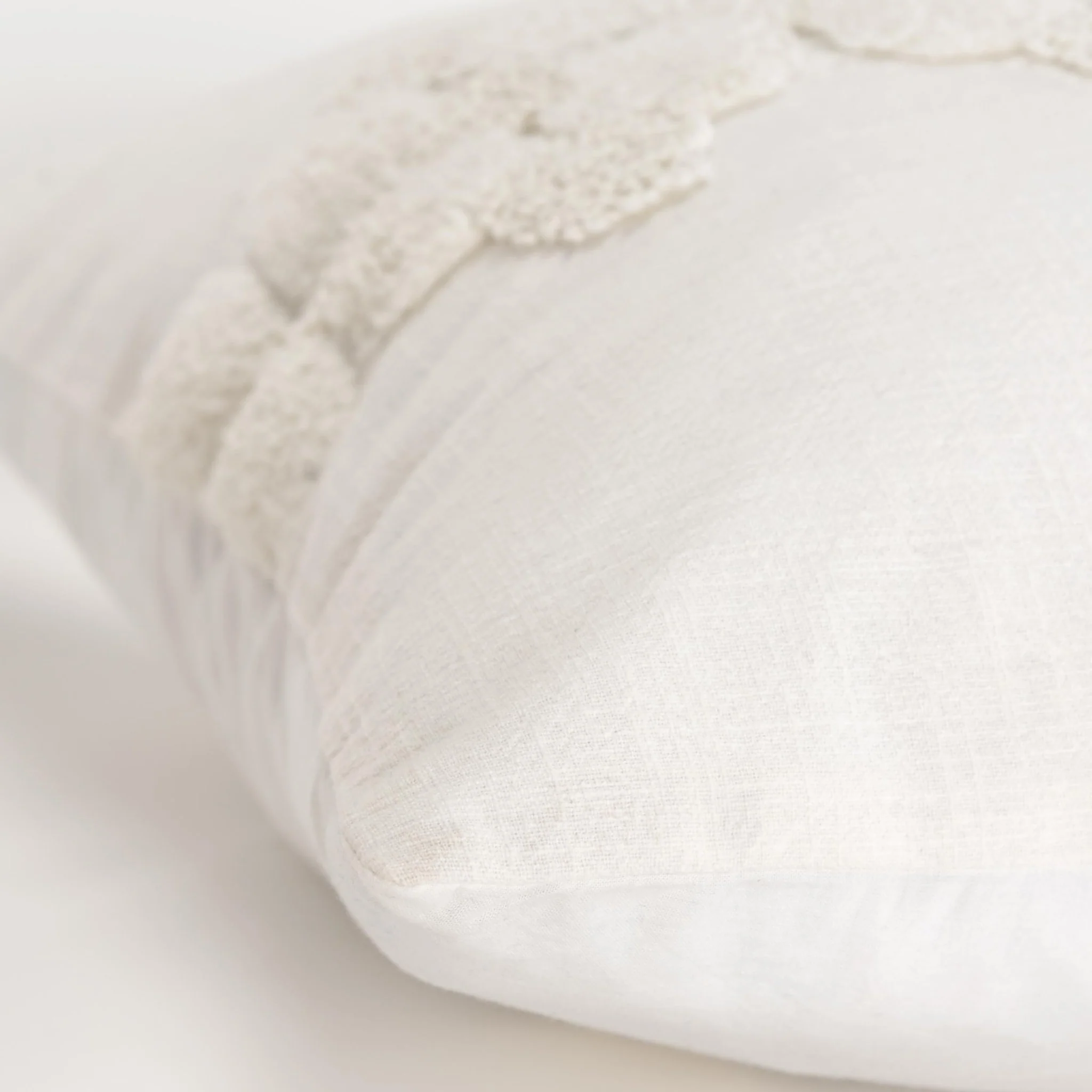 Knife Edged Cotton Tonal Geometric Decorative Throw Pillow - Image 3