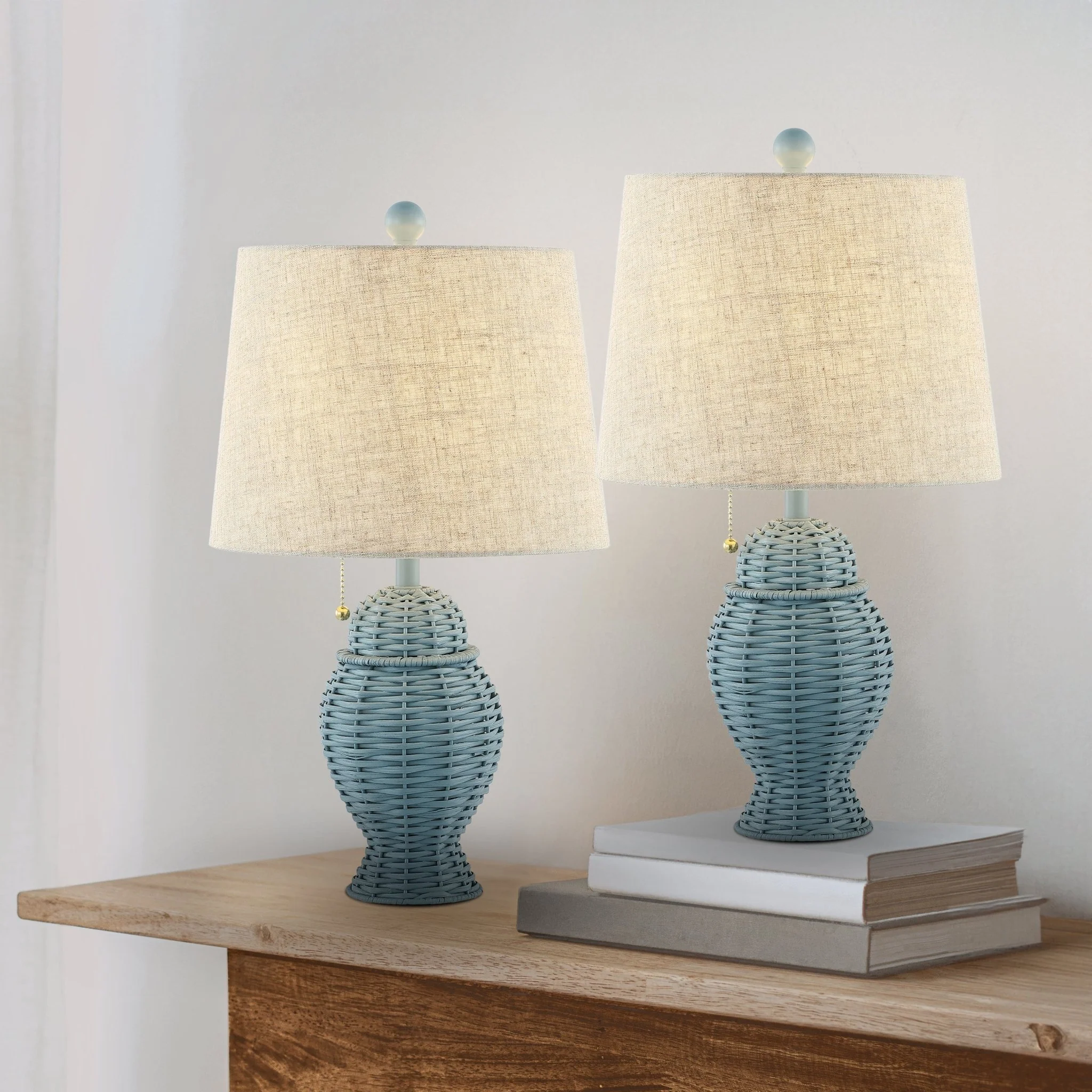 Margie Wicker Bohemian Rustic Iron LED Table Lamp - Image 13