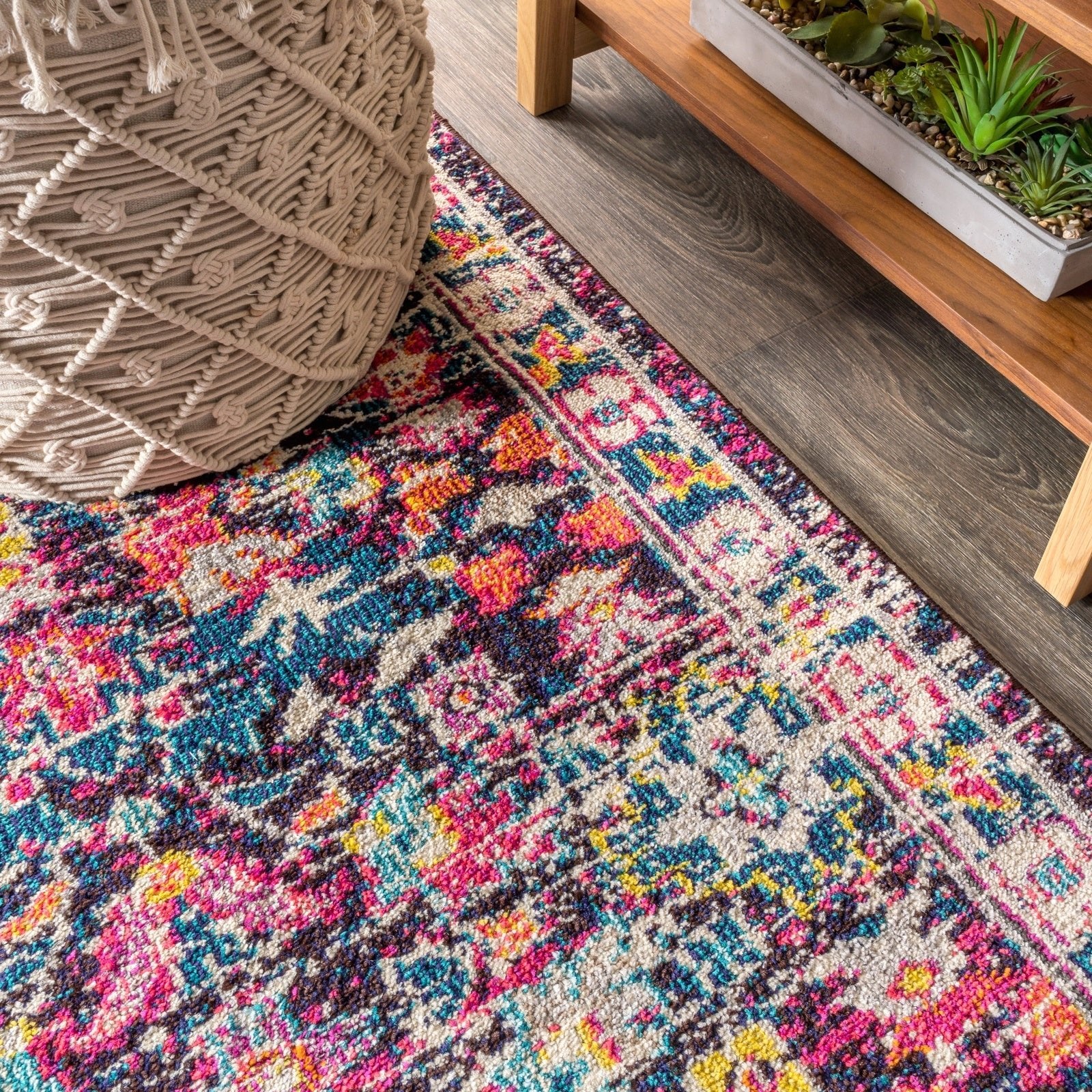 Modern Persian Boho Floral Area Rug - Image 10