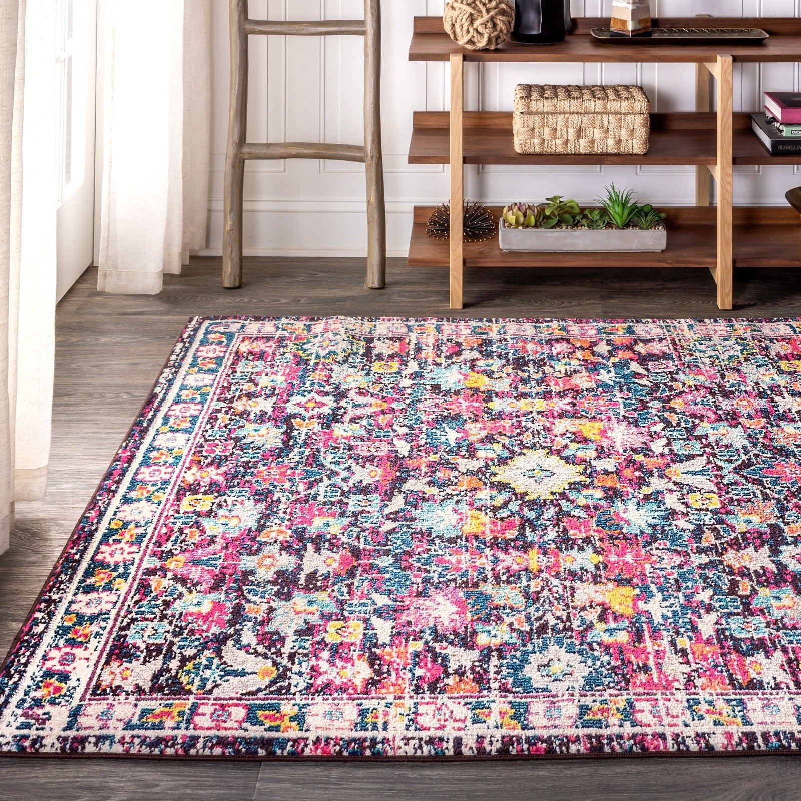Modern Persian Boho Floral Area Rug - Image 5