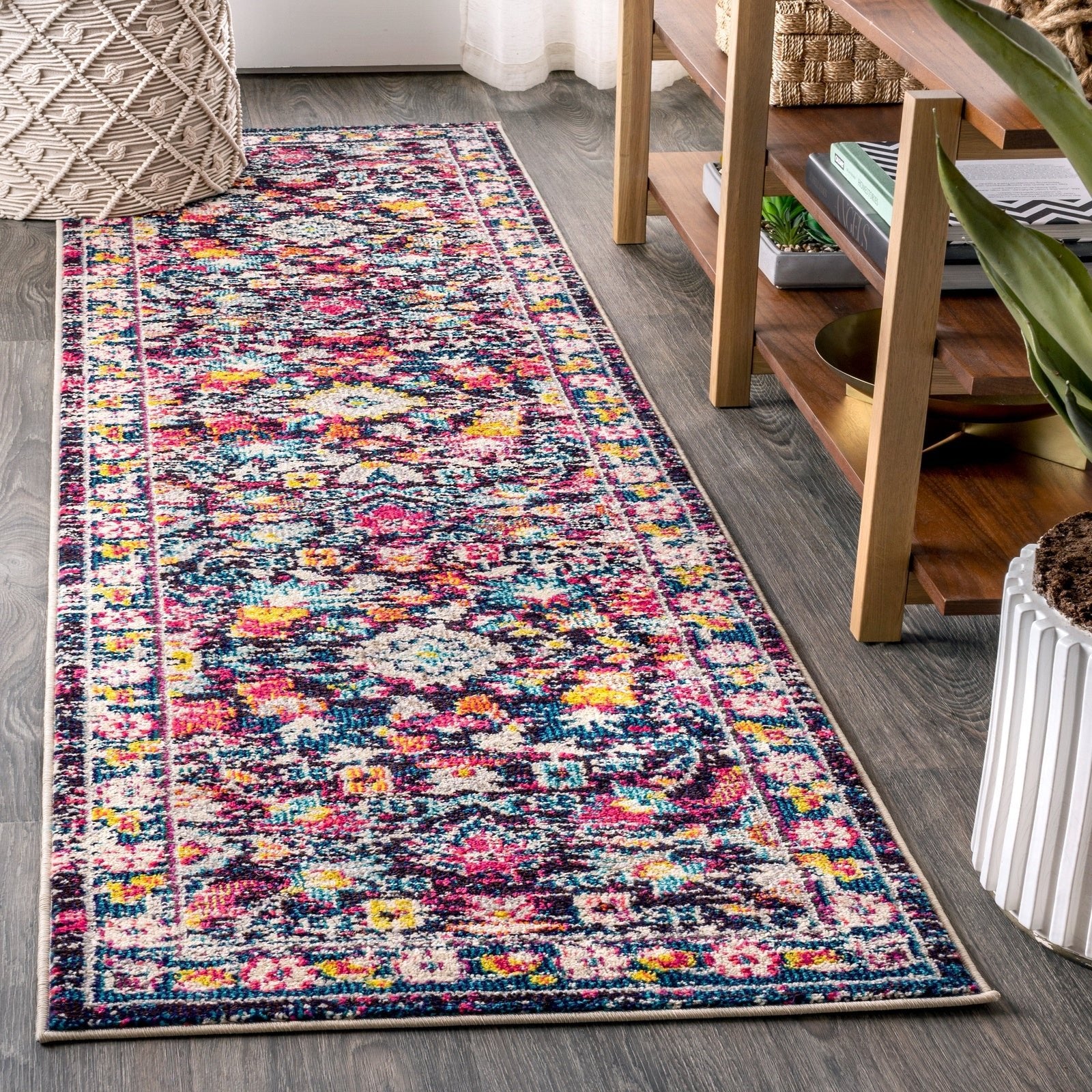 Modern Persian Boho Floral Area Rug - Image 9