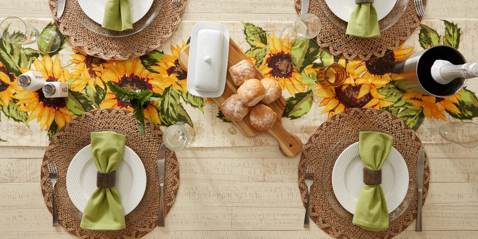 Natural Lattice Woven Polyester Round Placemats, Set Of 6 - Image 8