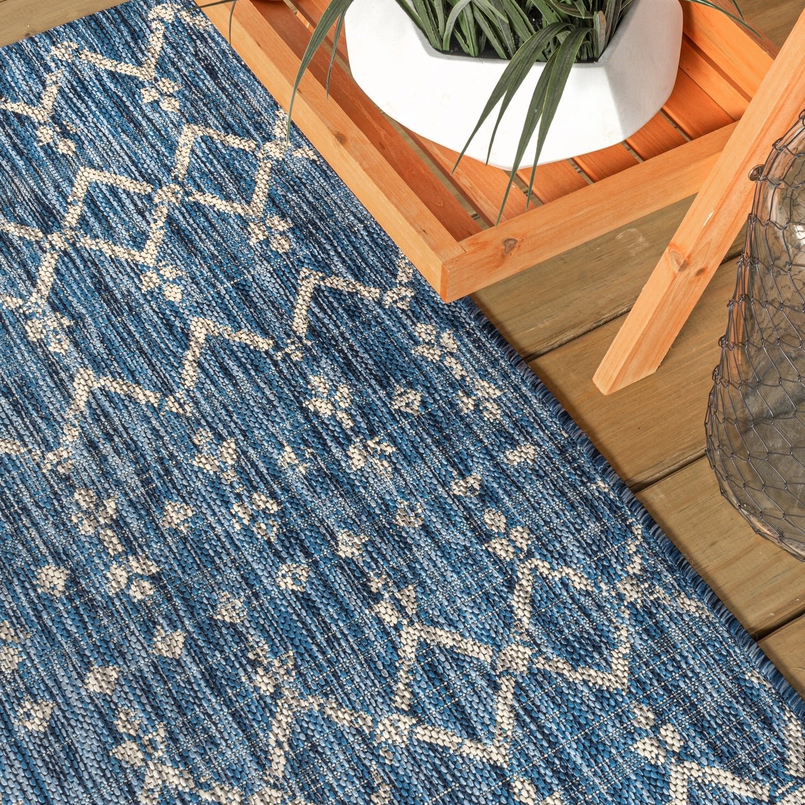 Ourika Moroccan Geometric Textured Weave Indoor/Outdoor Area Rug - Image 10