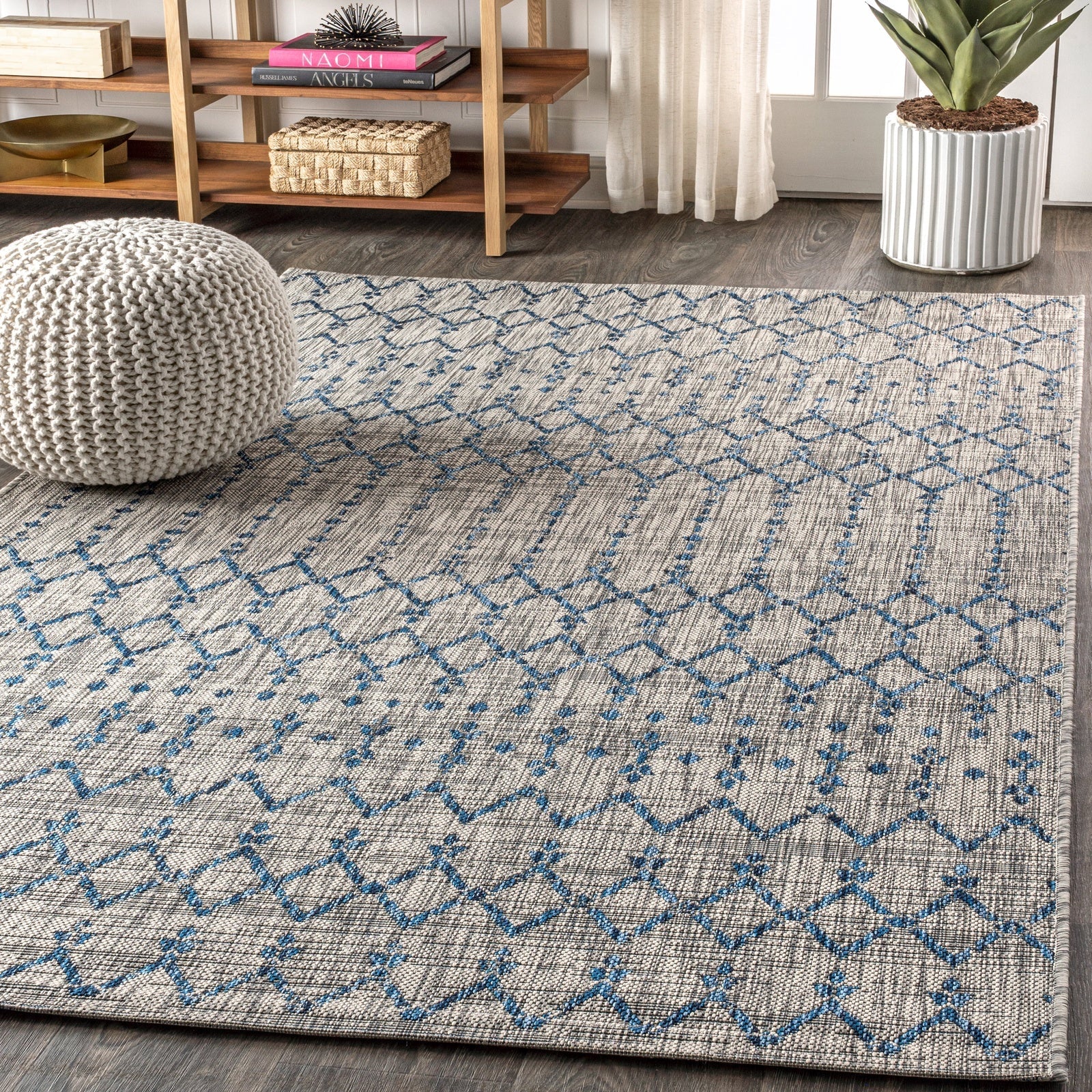 Ourika Moroccan Geometric Textured Weave Indoor/Outdoor Area Rug - Image 20