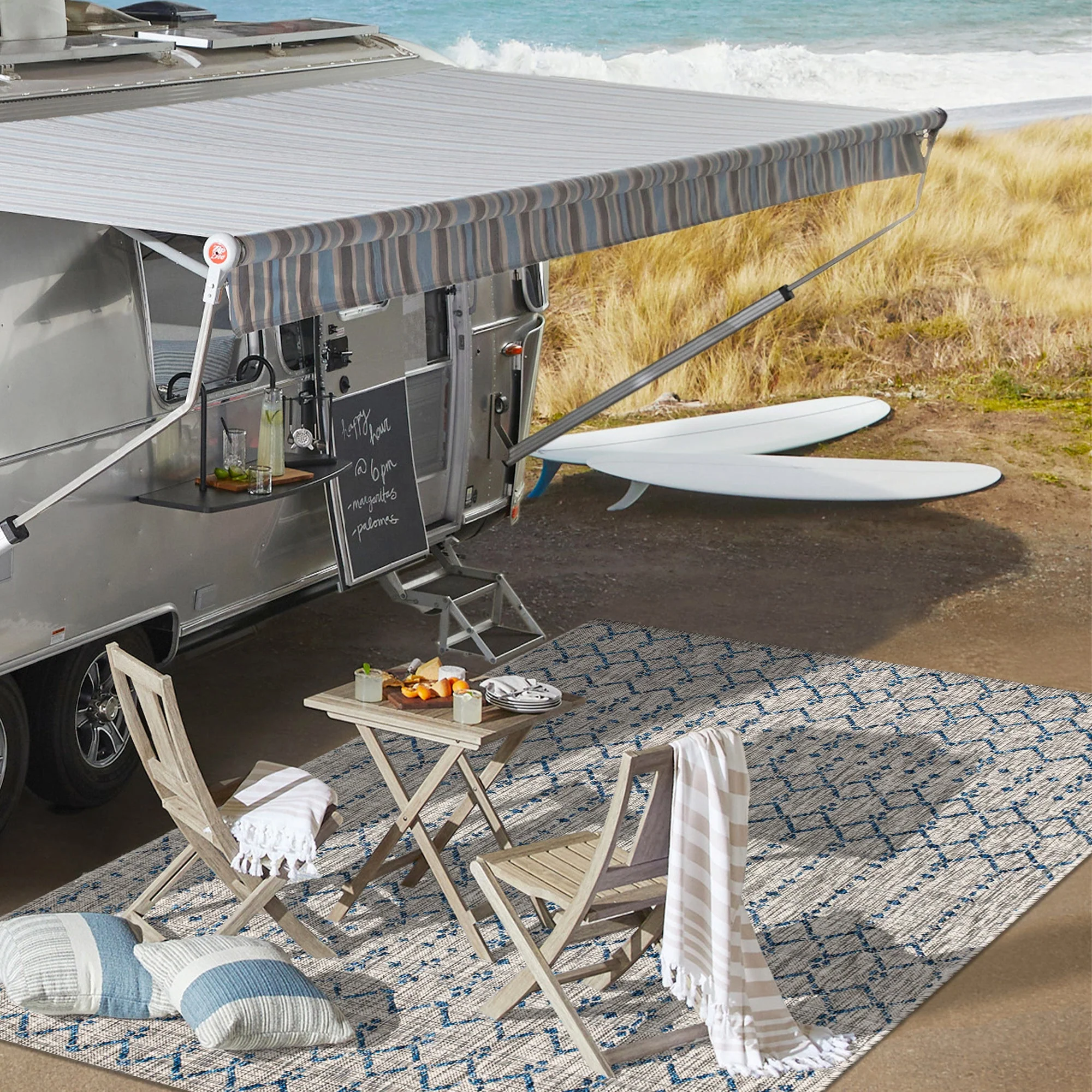 Ourika Moroccan Geometric Textured Weave Indoor/Outdoor Area Rug - Image 22