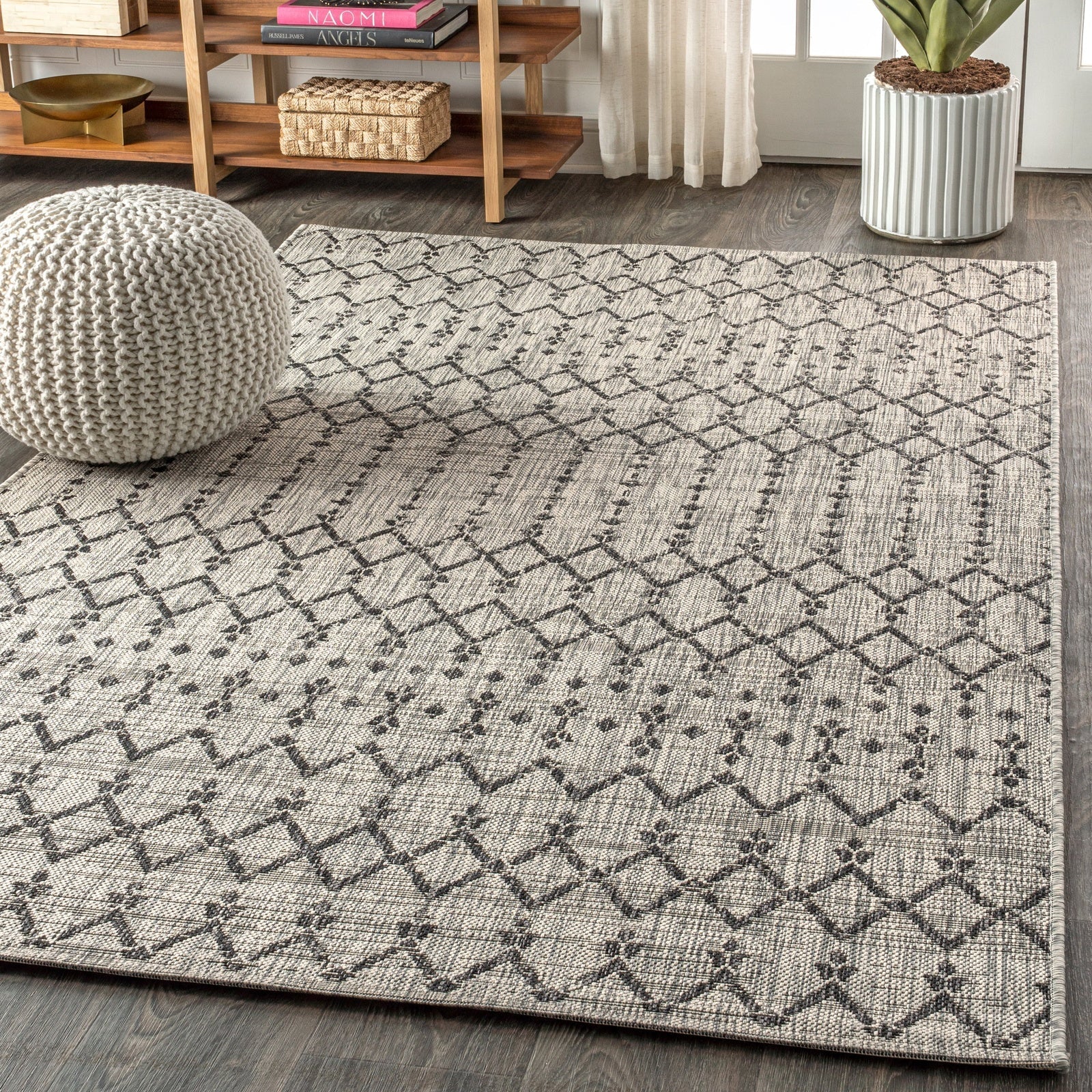 Ourika Moroccan Geometric Textured Weave Indoor/Outdoor Area Rug - Image 35