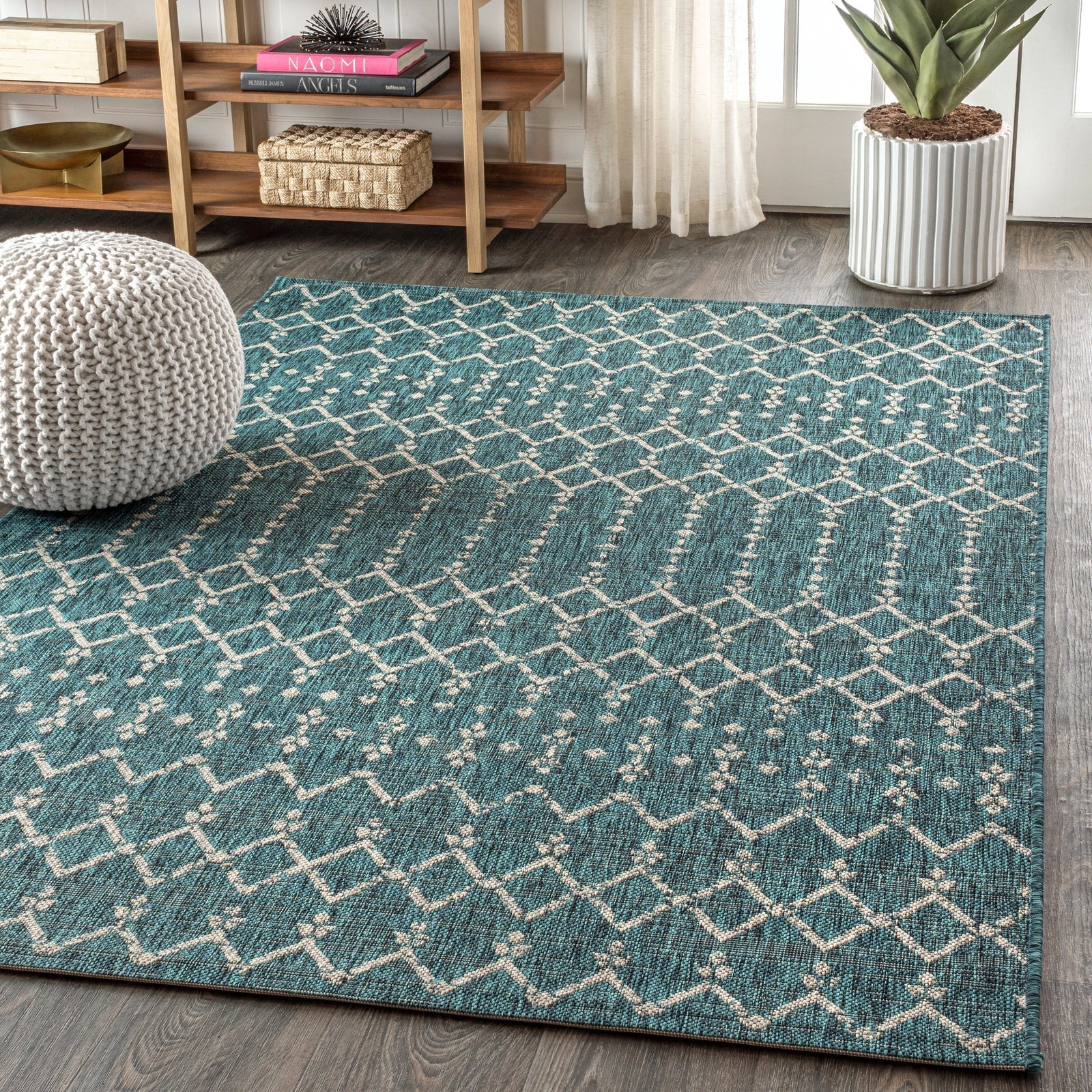 Ourika Moroccan Geometric Textured Weave Indoor/Outdoor Area Rug - Image 38