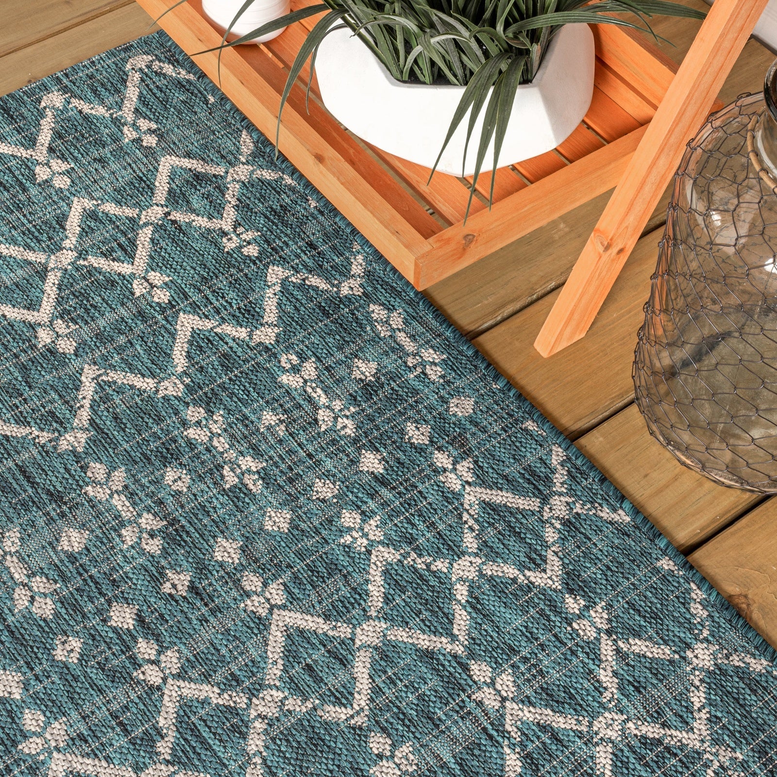 Ourika Moroccan Geometric Textured Weave Indoor/Outdoor Area Rug - Image 42