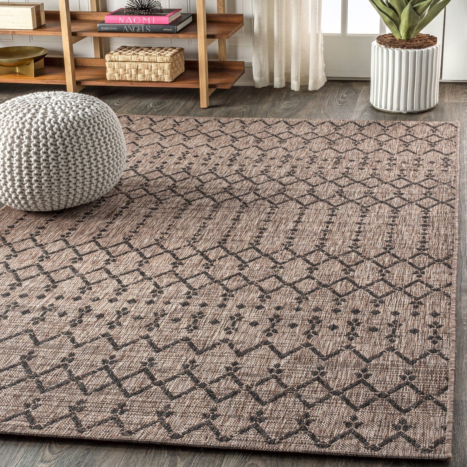Ourika Moroccan Geometric Textured Weave Indoor/Outdoor Area Rug - Image 53