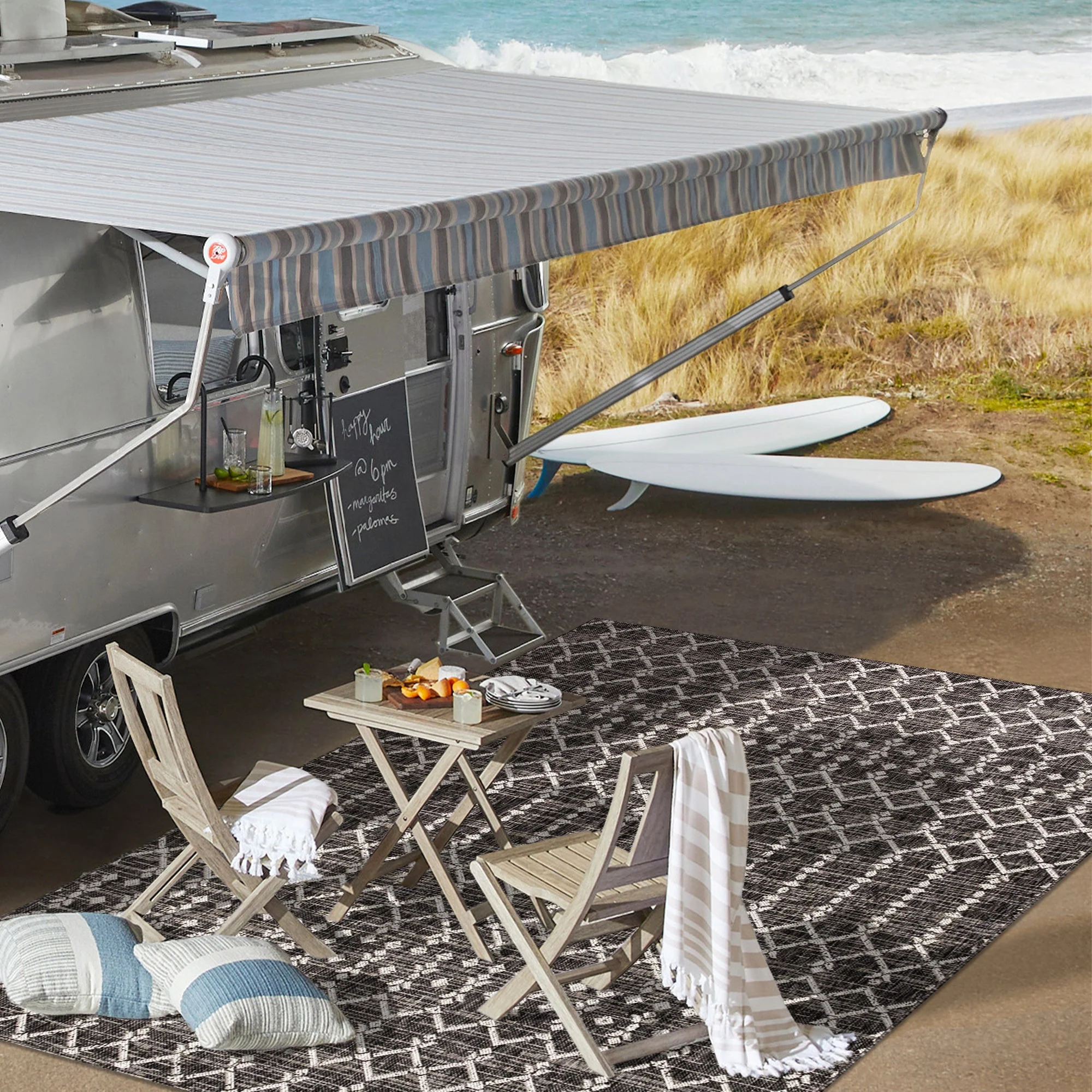 Ourika Moroccan Geometric Textured Weave Indoor/Outdoor Area Rug - Image 60