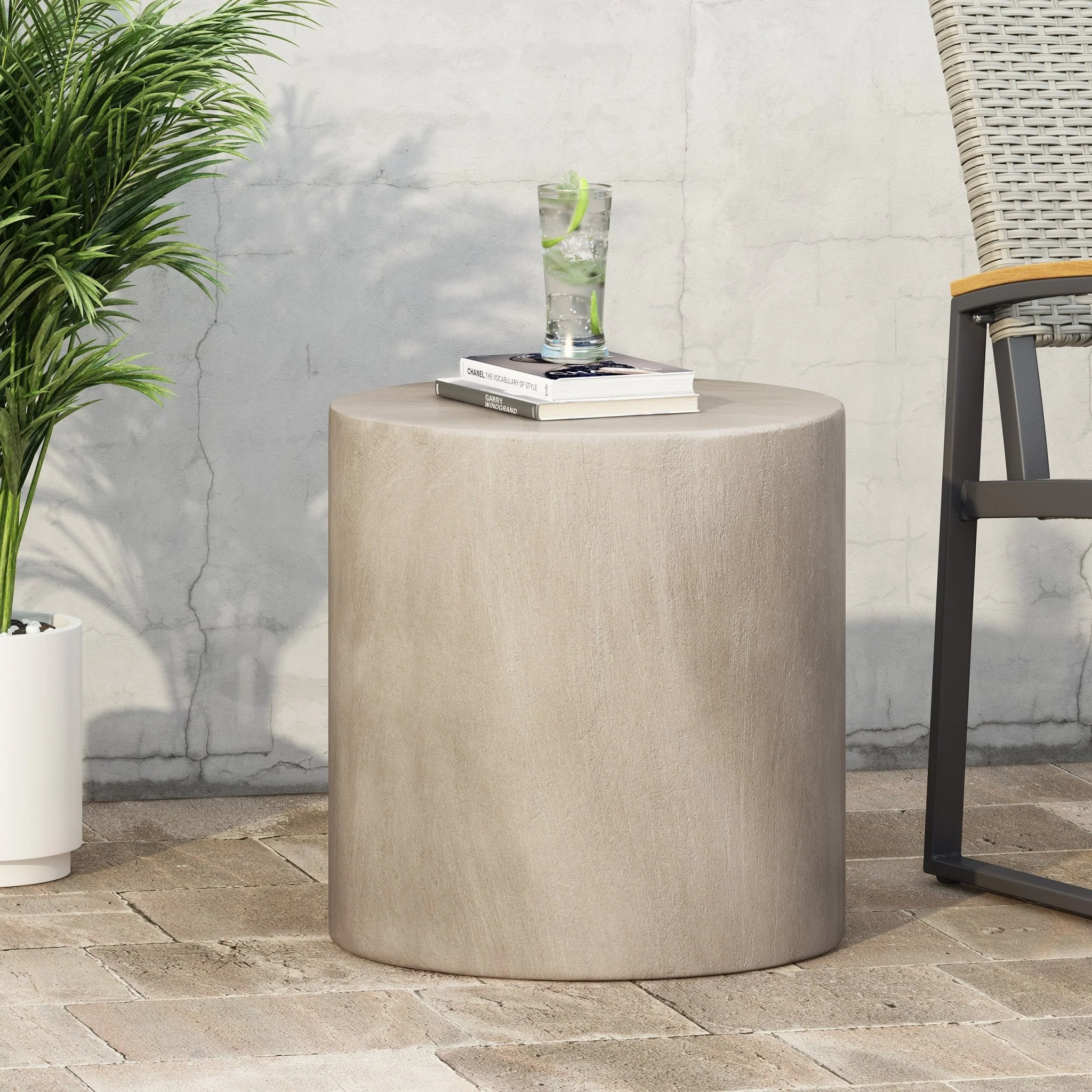Outdoor Concrete Side Table - Image 3