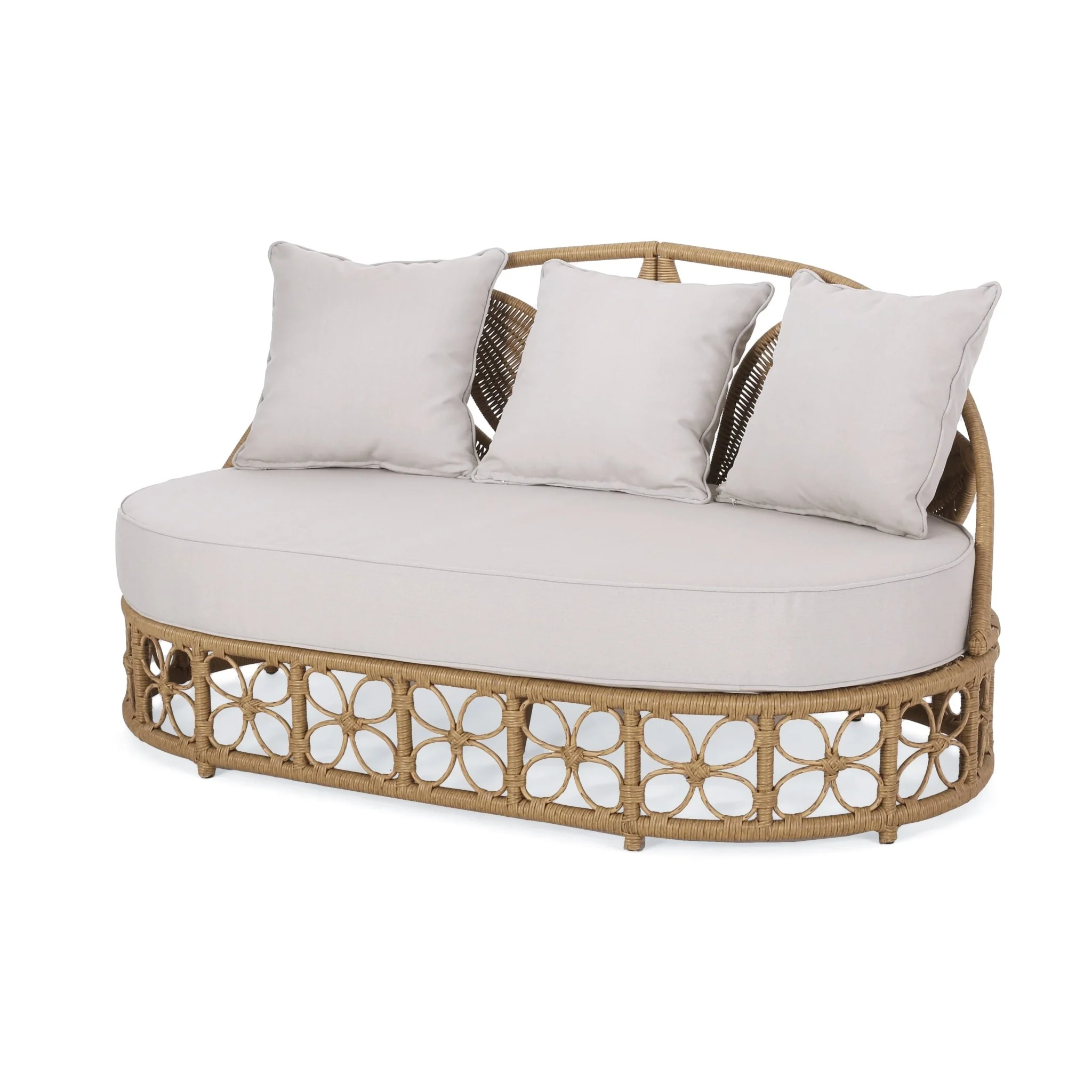 Outdoor Wicker Daybed With Pillows - Image 6
