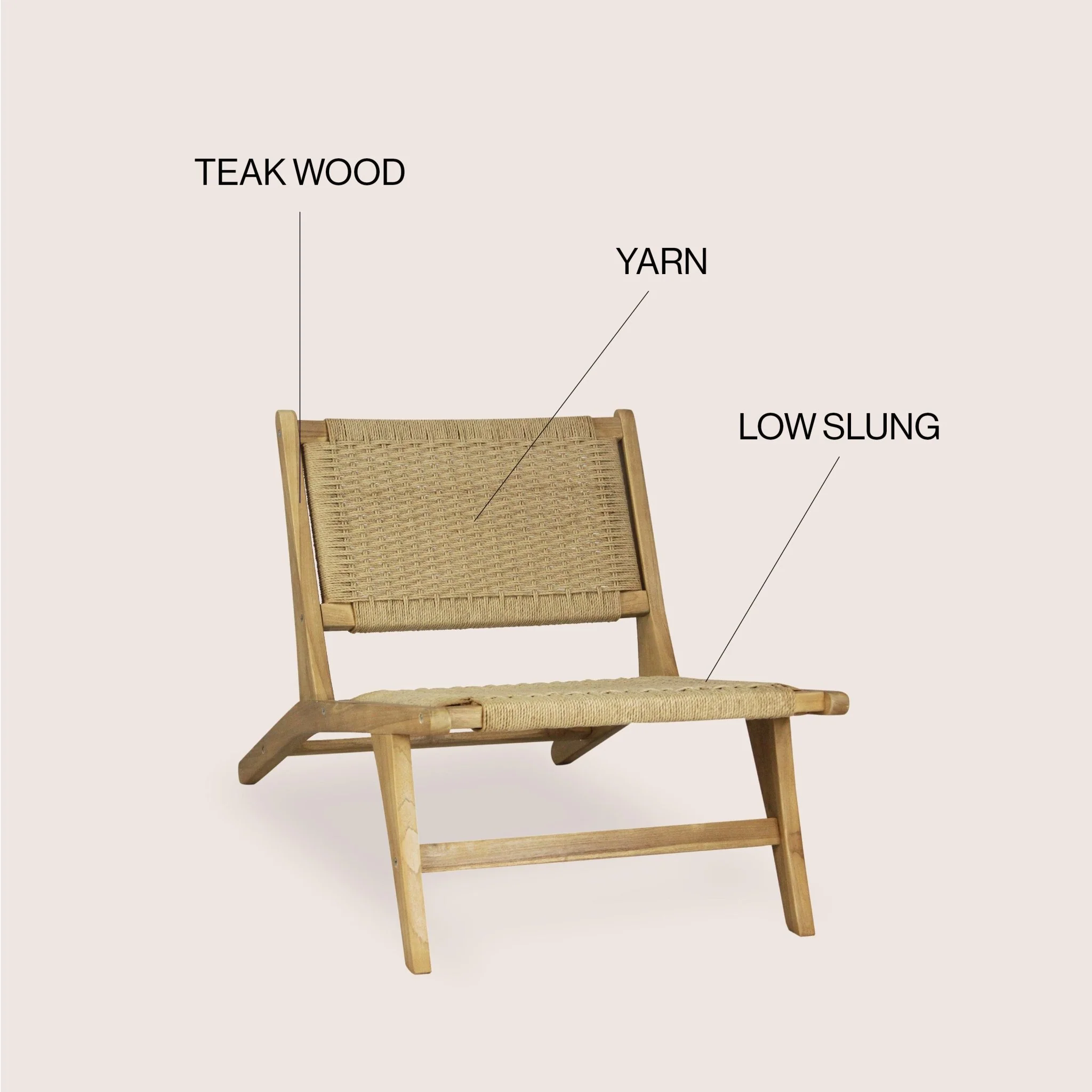 Parker Mid-Century Modern Woven Seagrass Wood Armless Lounge Chair - Image 7
