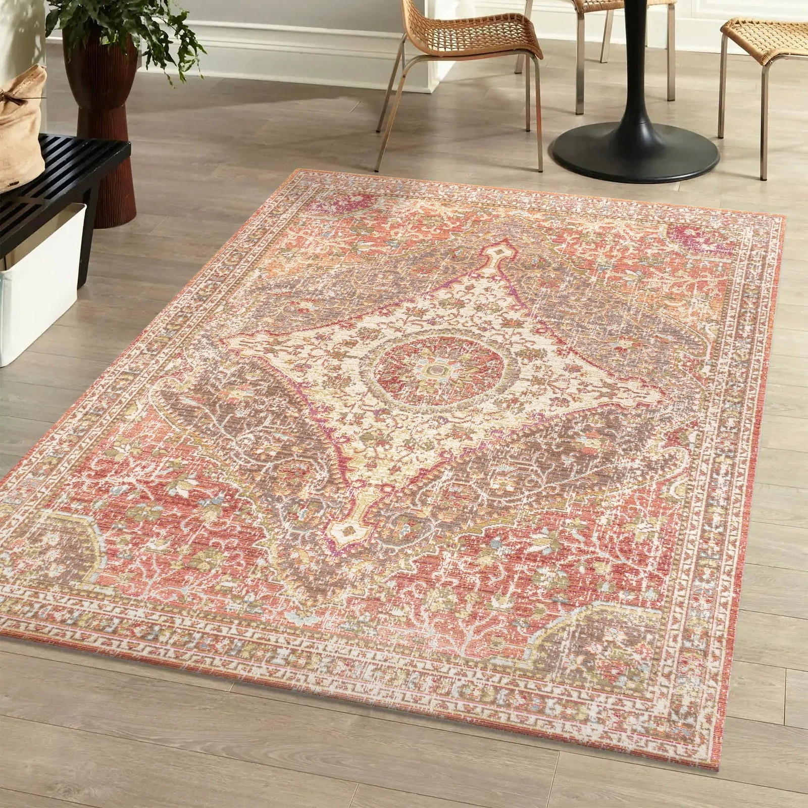 Petras Modern Ornate Medallion Area Rug - Image 14
