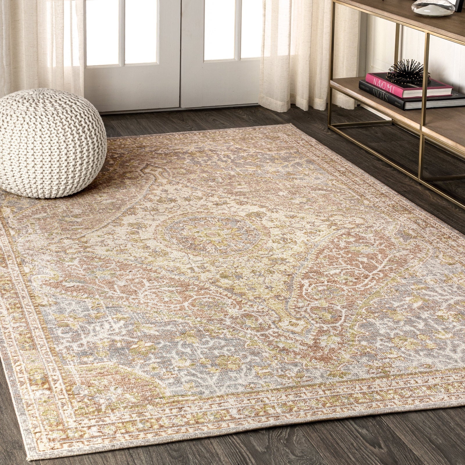 Petras Modern Ornate Medallion Area Rug - Image 4