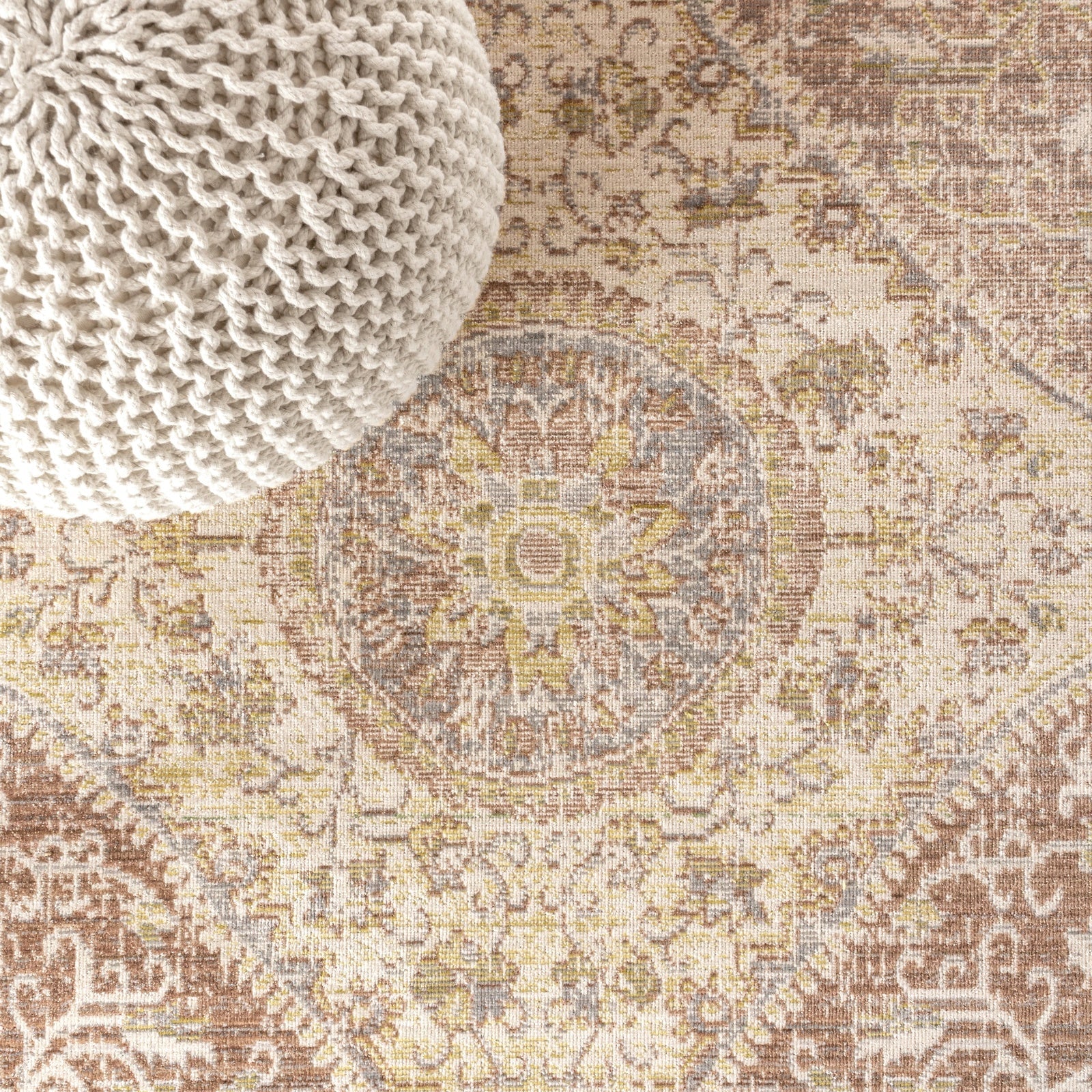 Petras Modern Ornate Medallion Area Rug - Image 6