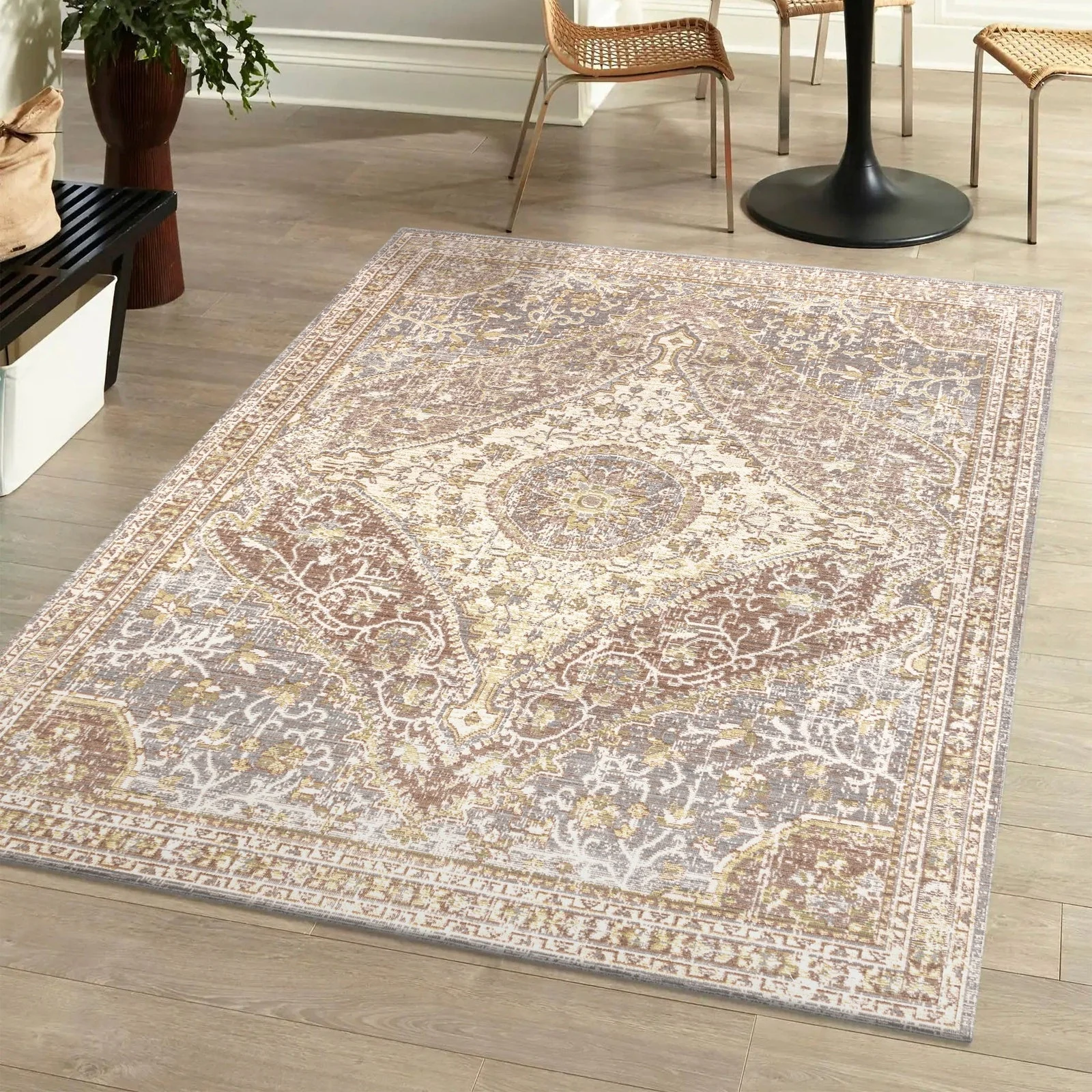 Petras Modern Ornate Medallion Area Rug - Image 8